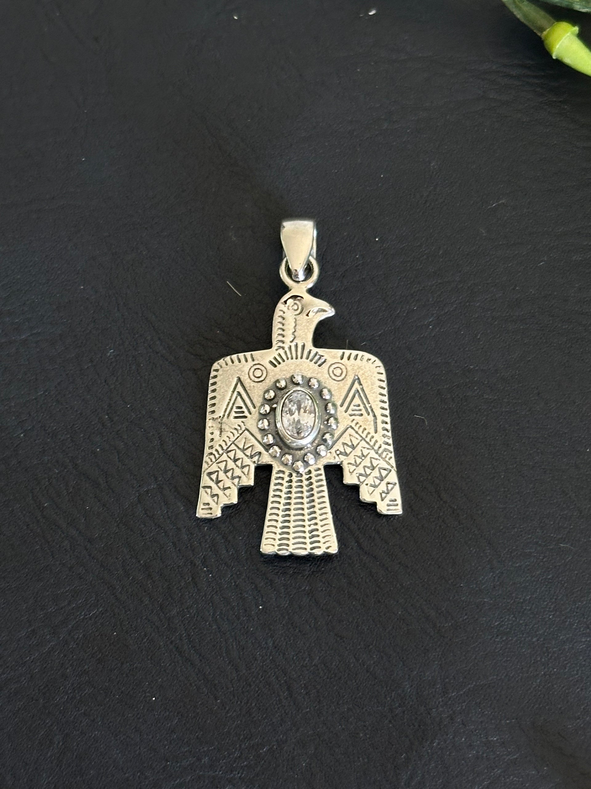 Southwest Handmade Sterling Silver Thunderbird Pendant