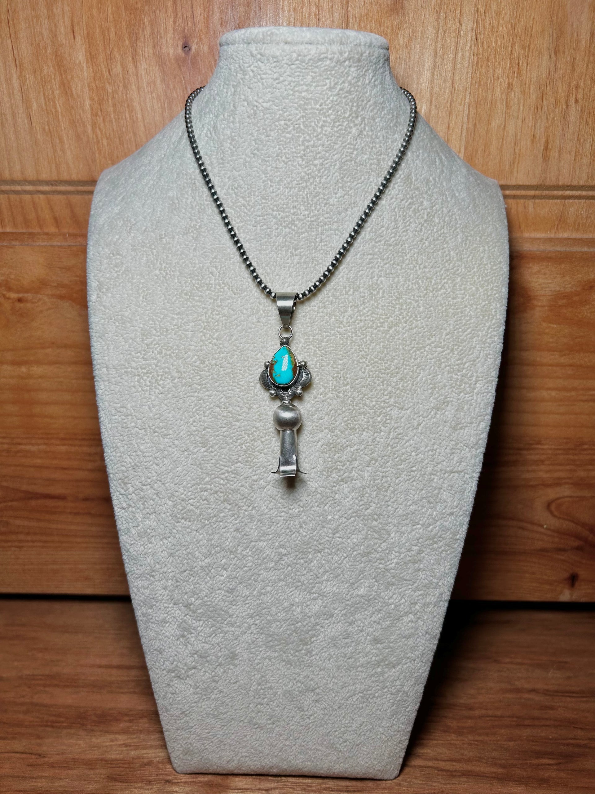 Juanita Long Sonoran Mountain Turquoise & Sterling Silver Pendant