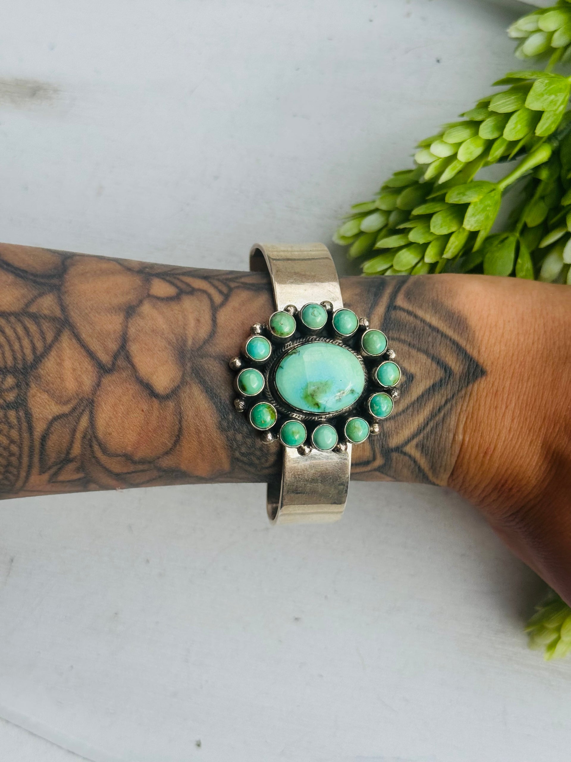 Bobby Johnson Sonoran Mountain Turquoise & Sterling Silver Cuff Bracelet