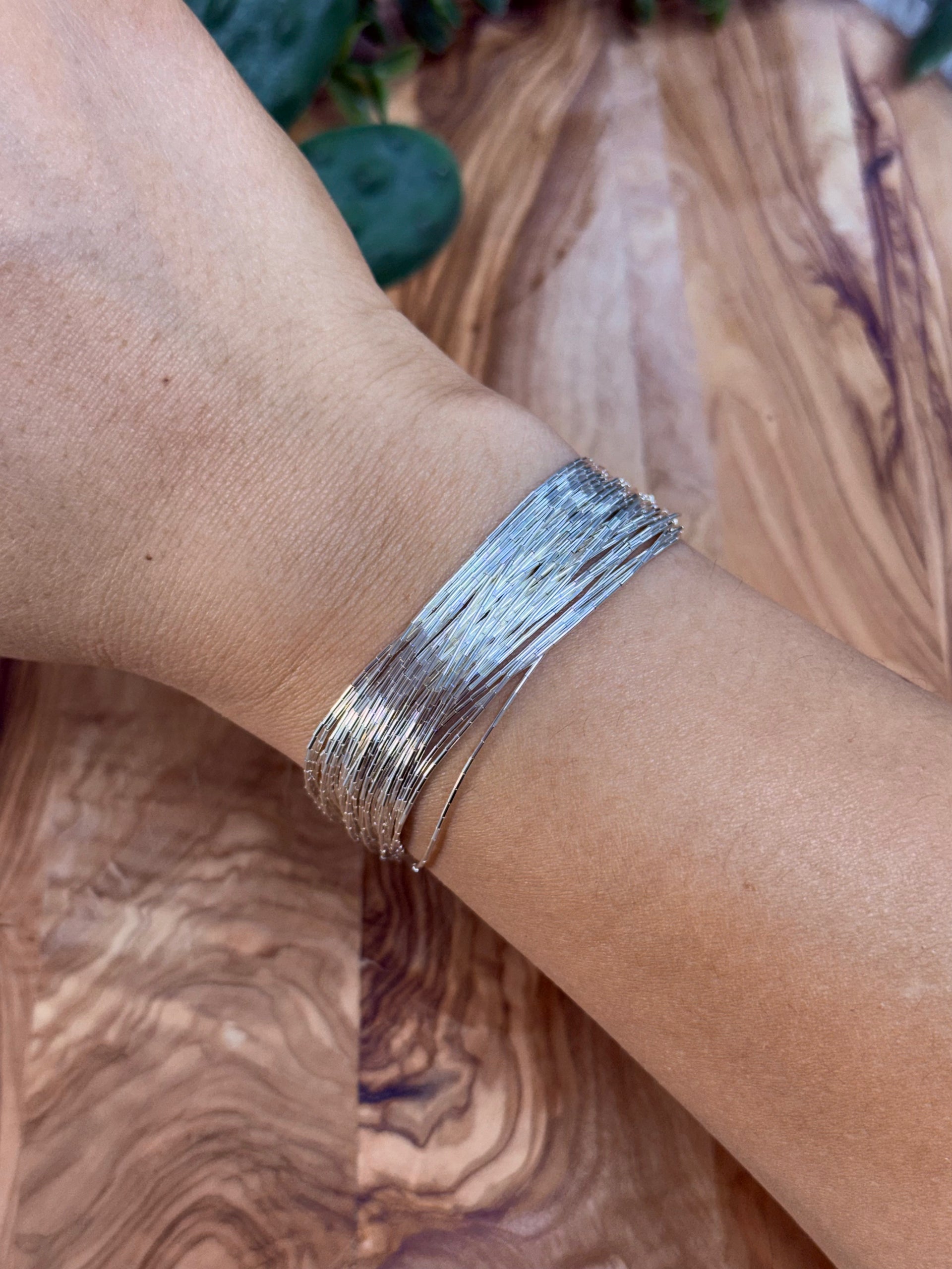 Southwest Handmade Liquid Silver 30 Strand Bracelet