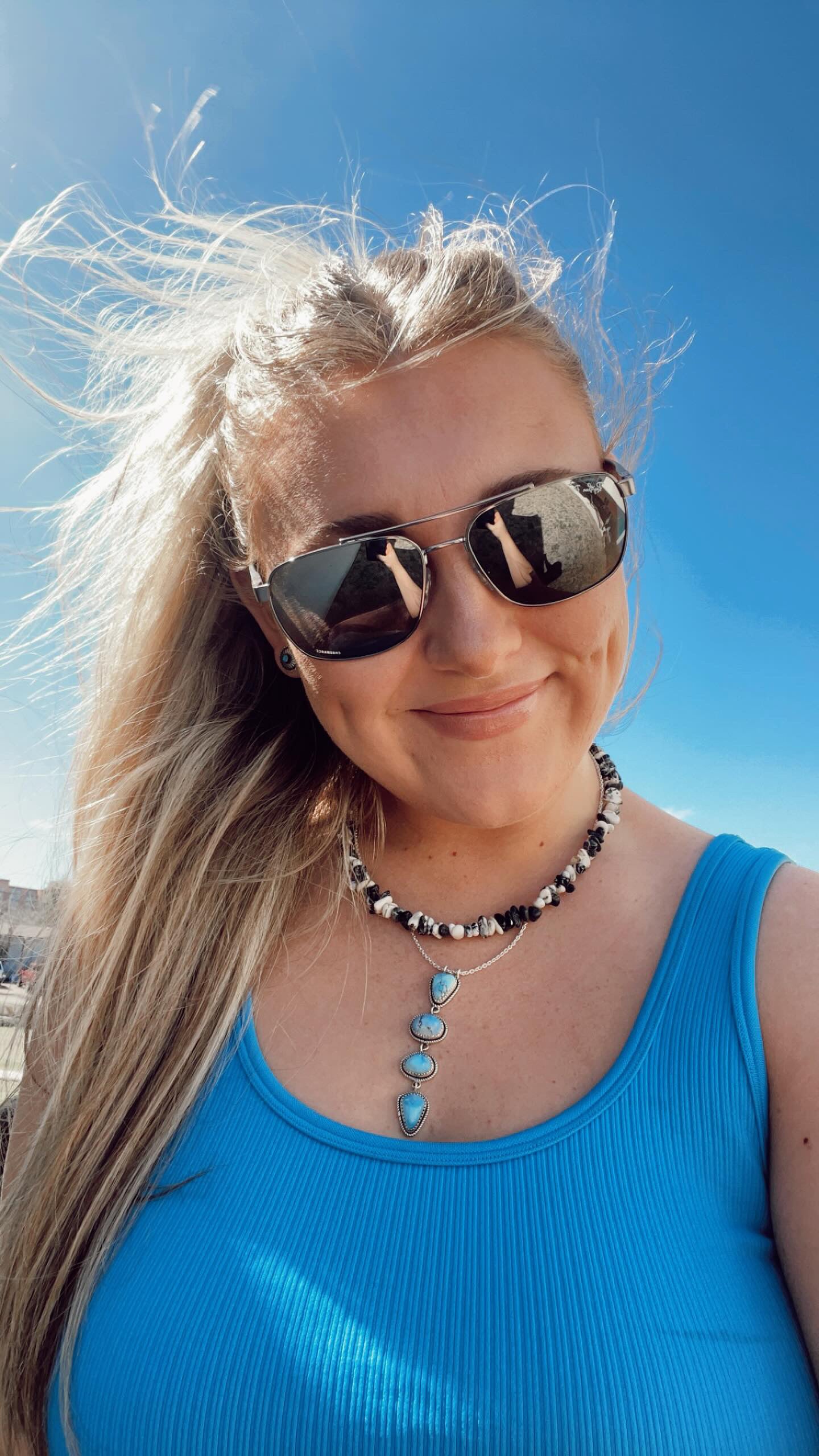 Southwest Handmade Golden Hills Turquoise & Sterling Silver Necklace