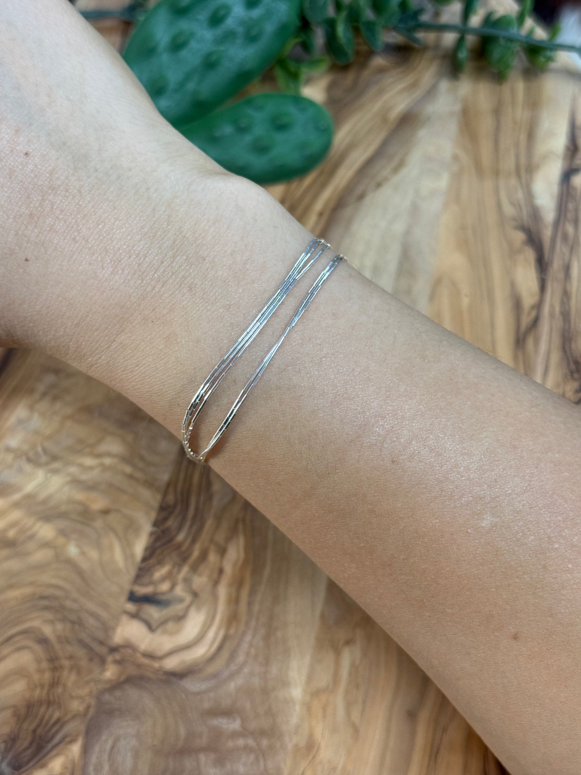 Southwest Handmade Liquid Silver 5 Strand Bracelet
