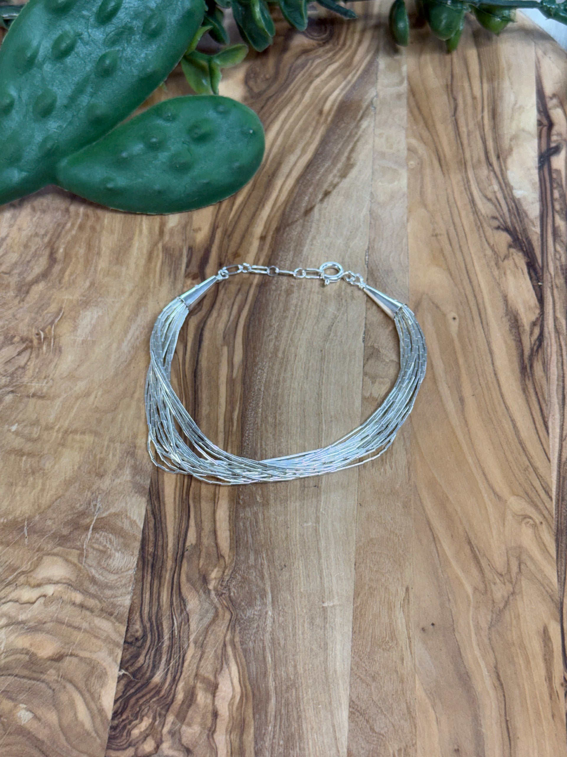 Southwest Handmade Liquid Silver 20 Strand Bracelet