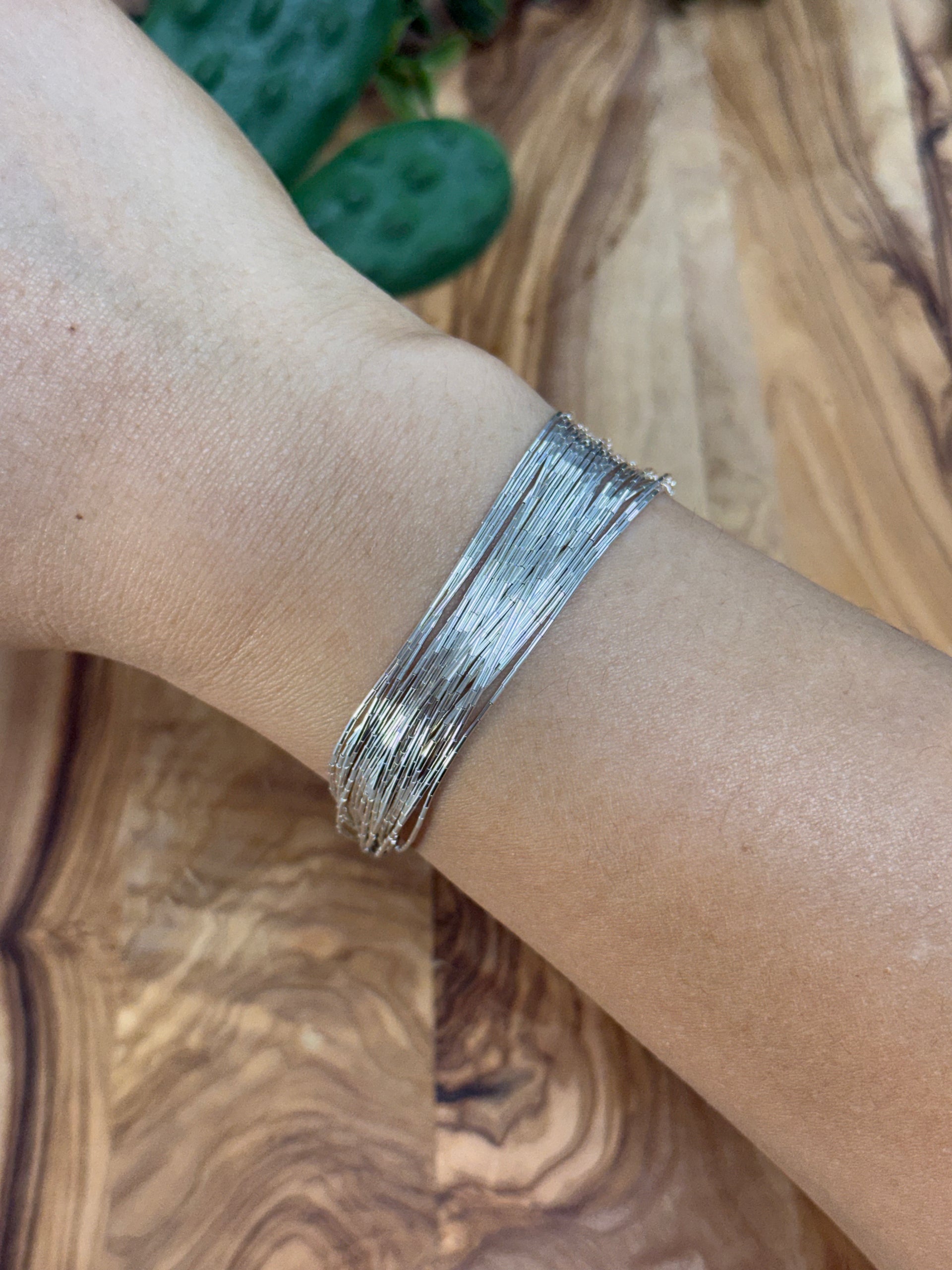 Southwest Handmade Liquid Silver 20 Strand Bracelet