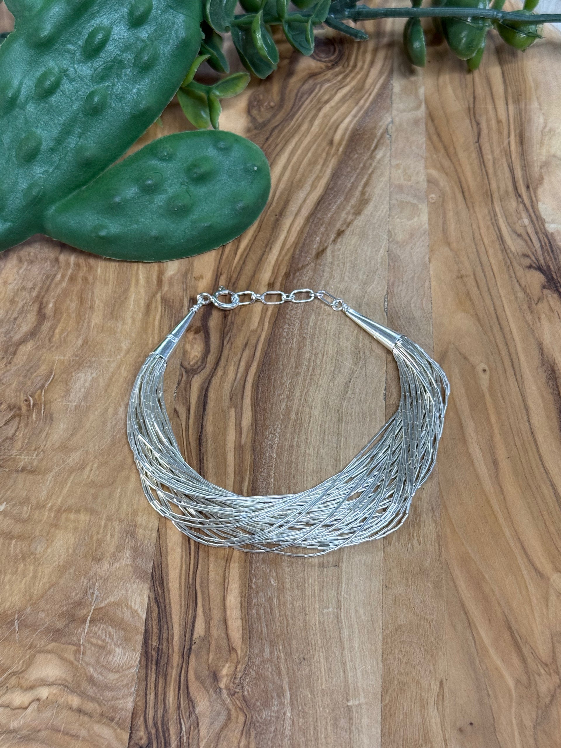Southwest Handmade Liquid Silver 30 Strand Bracelet