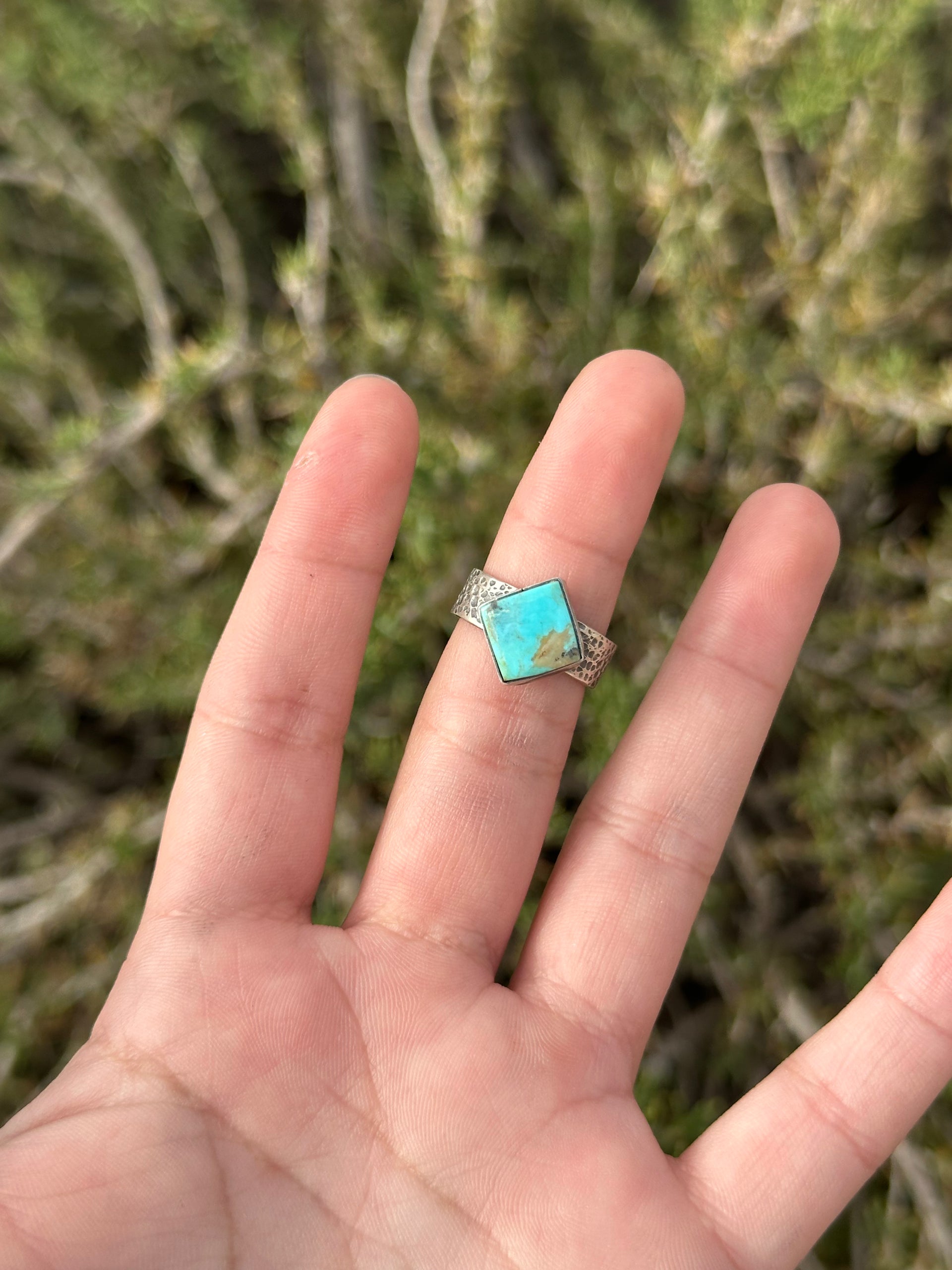 Scott Skeets Royston Turquoise &  Sterling Silver Ring Size 6