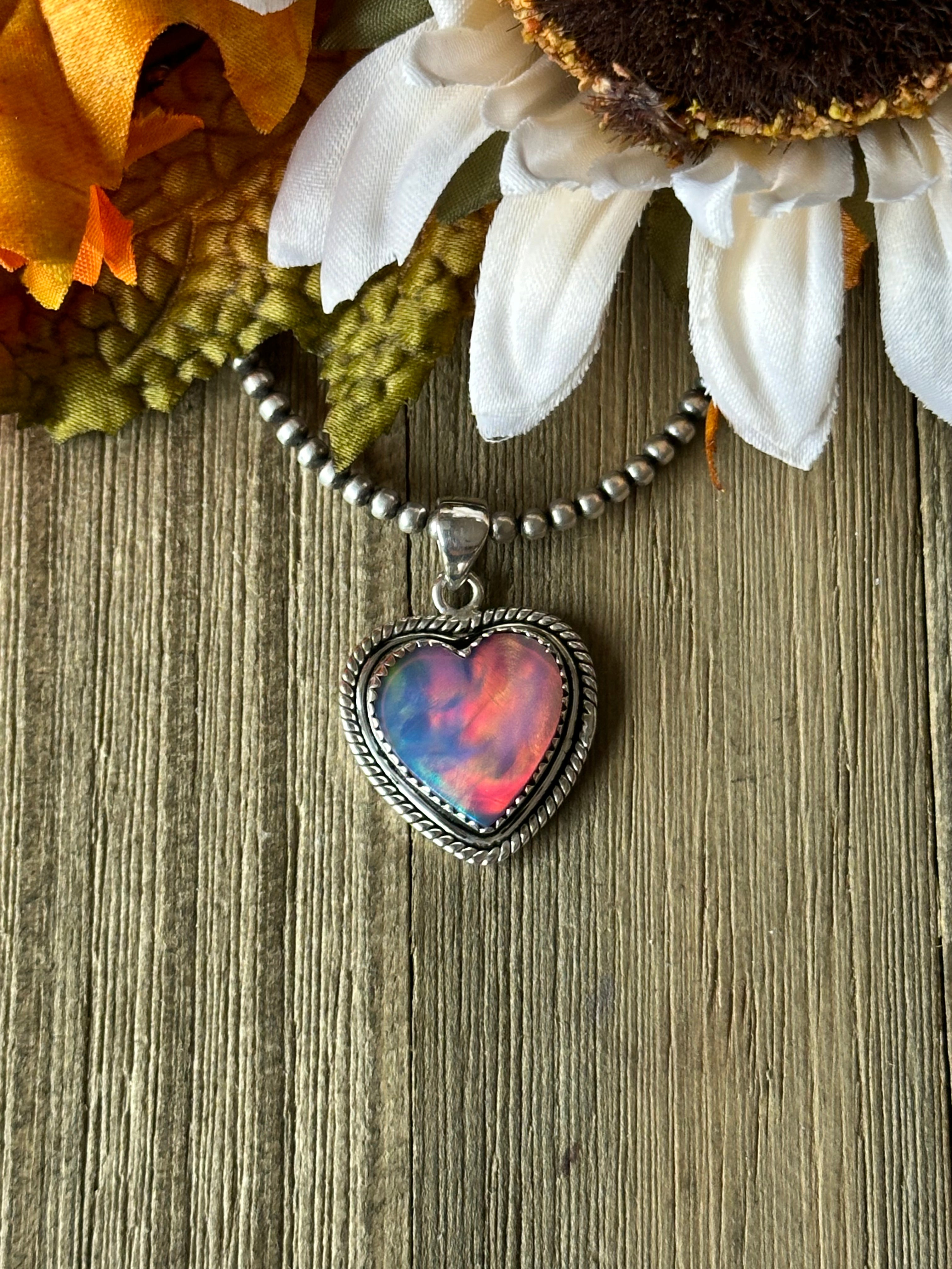 Southwest Handmade Opal & Sterling Silver Pendant