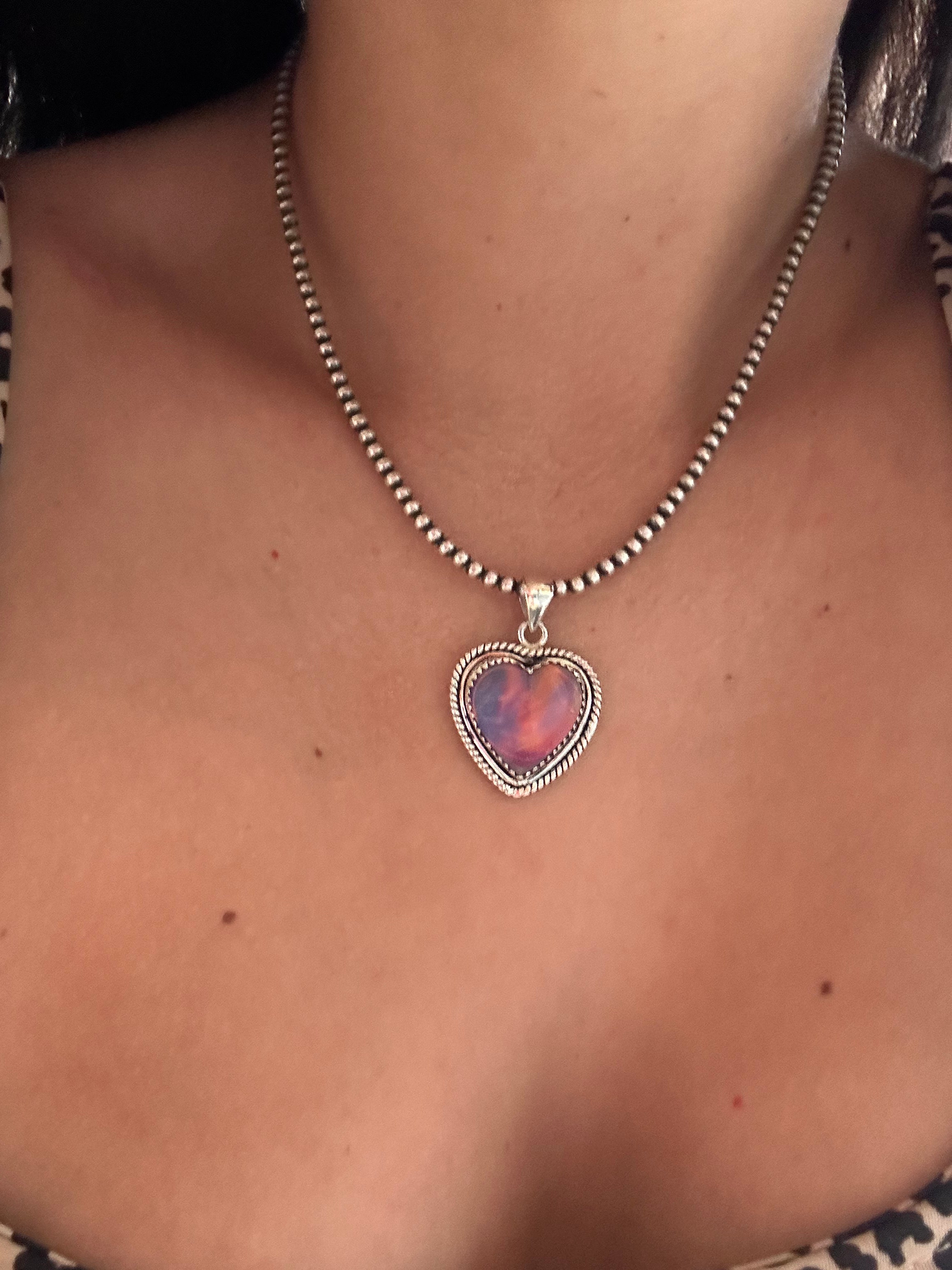 Southwest Handmade Opal & Sterling Silver Pendant