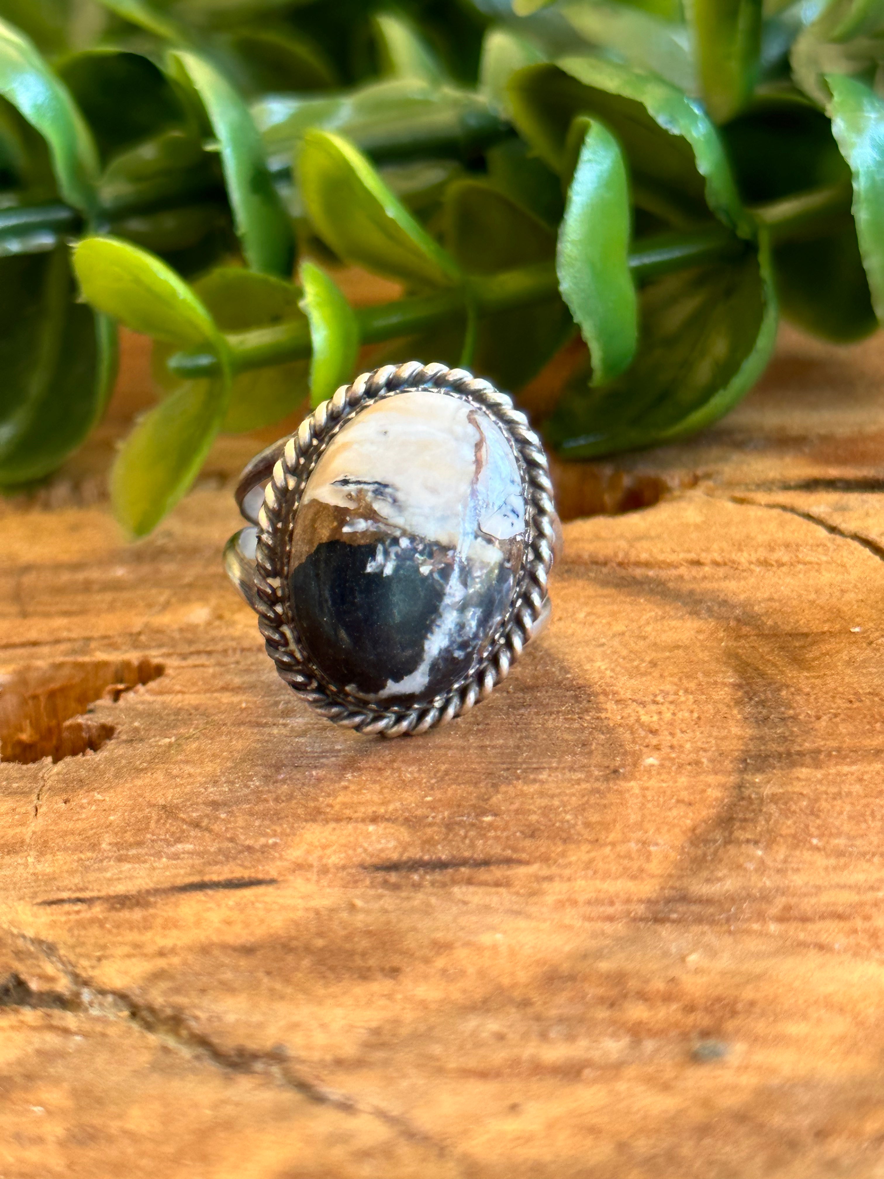 Navajo Made Multi Stone & Sterling Silver Ring