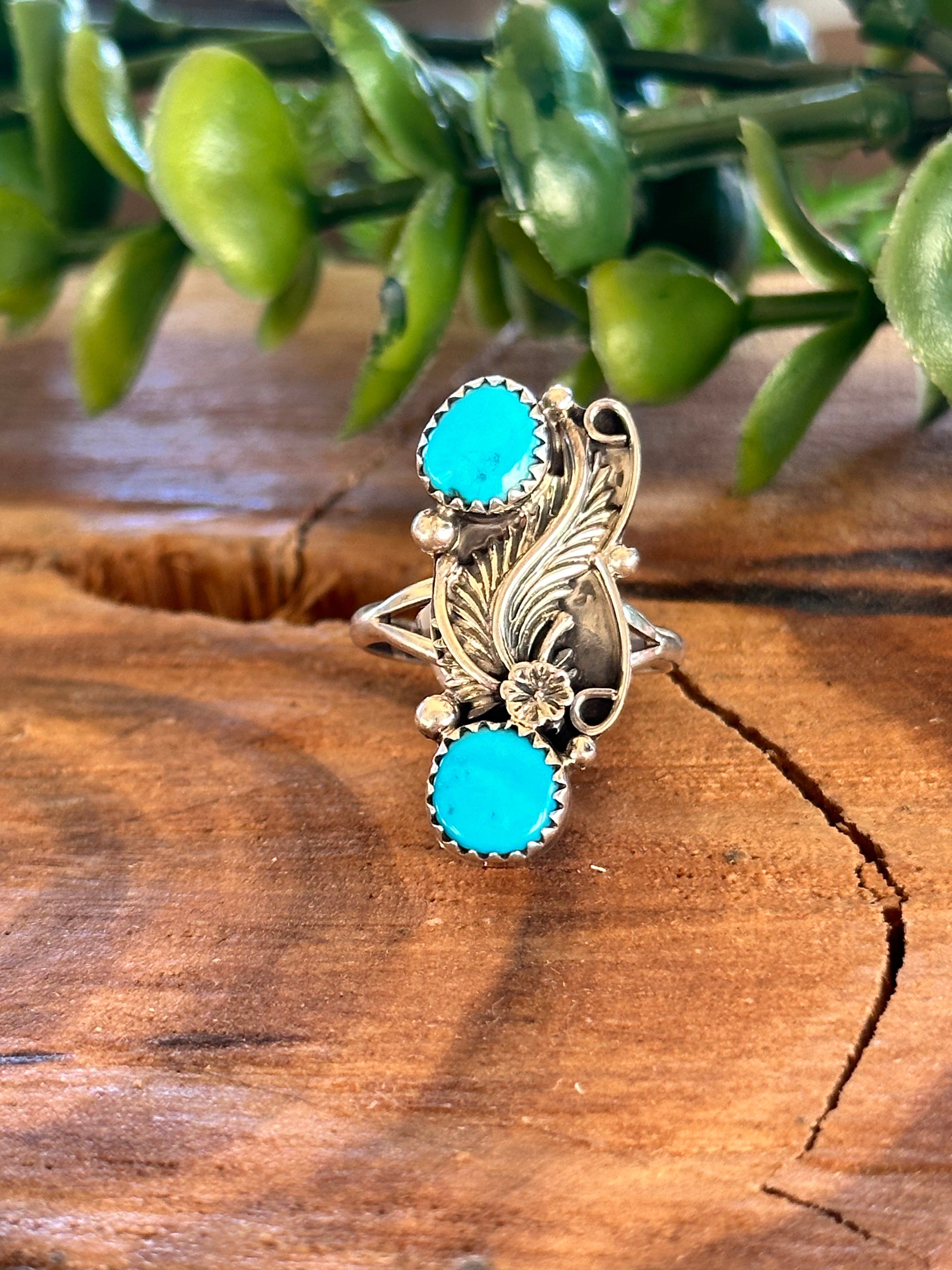 William Begay Kingman Turquoise & Sterling Silver Ring