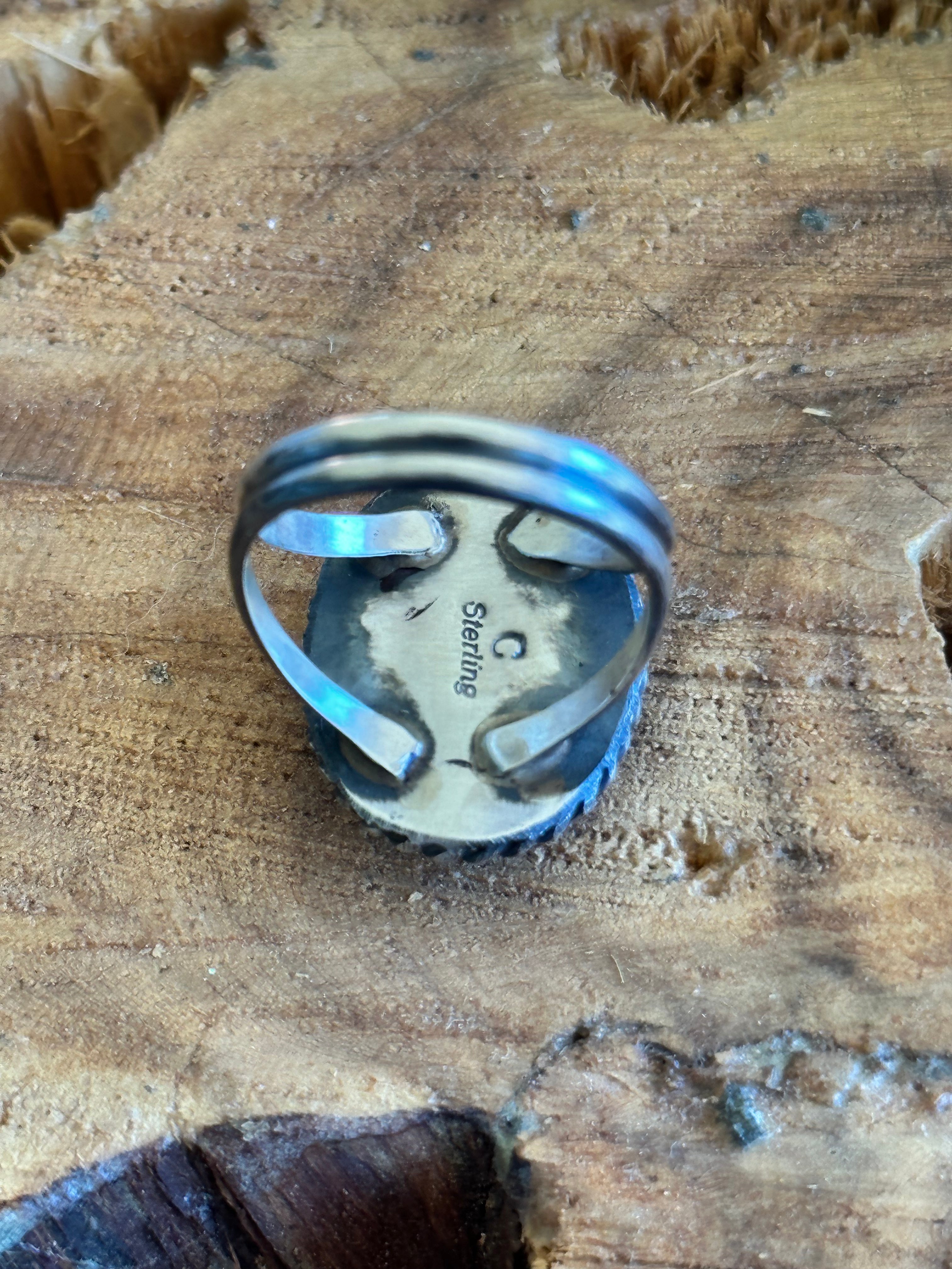 Navajo Made Multi Stone & Sterling Silver Ring