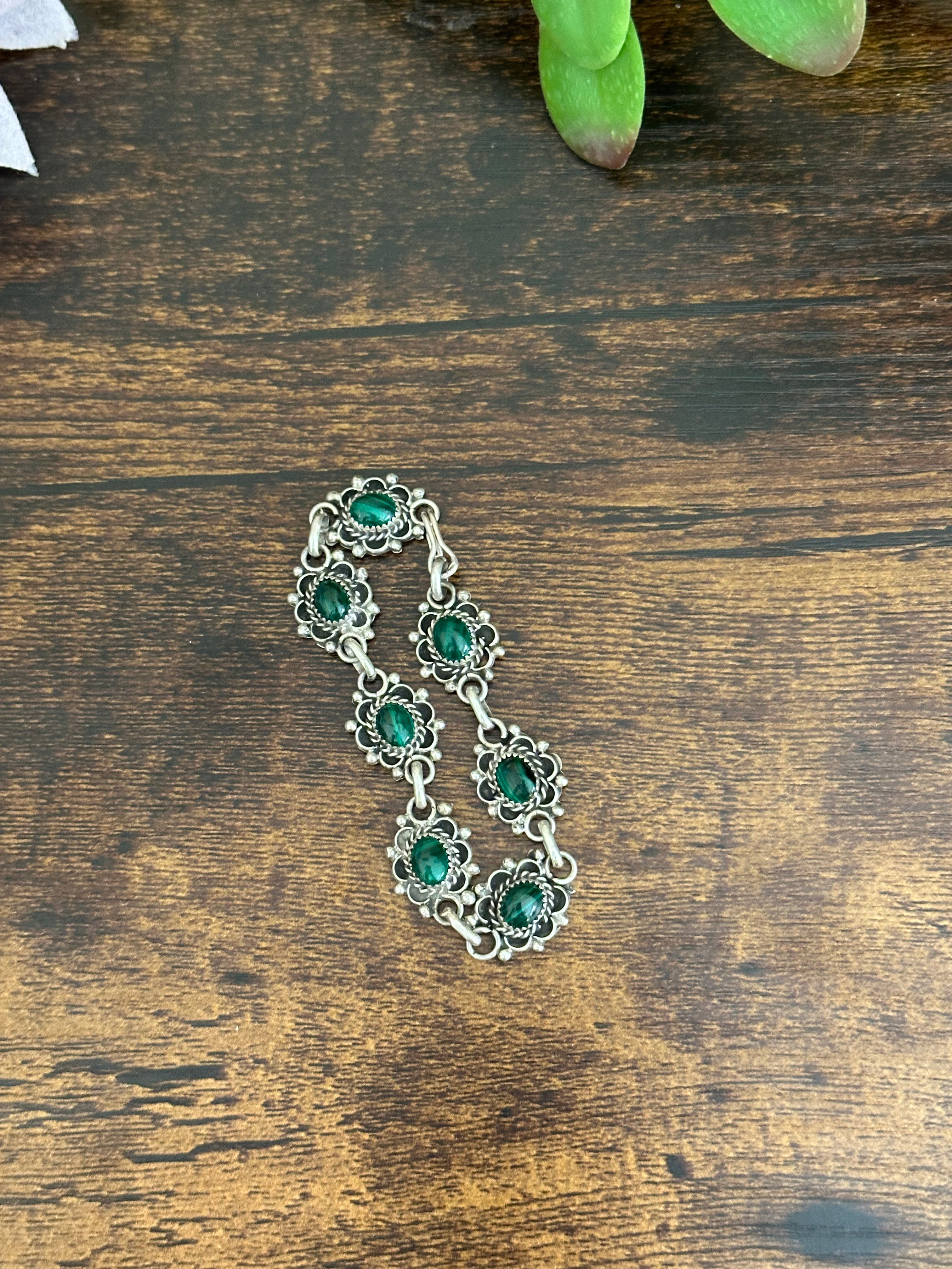 Maritta Martine Malachite & Sterling Silver Bracelet