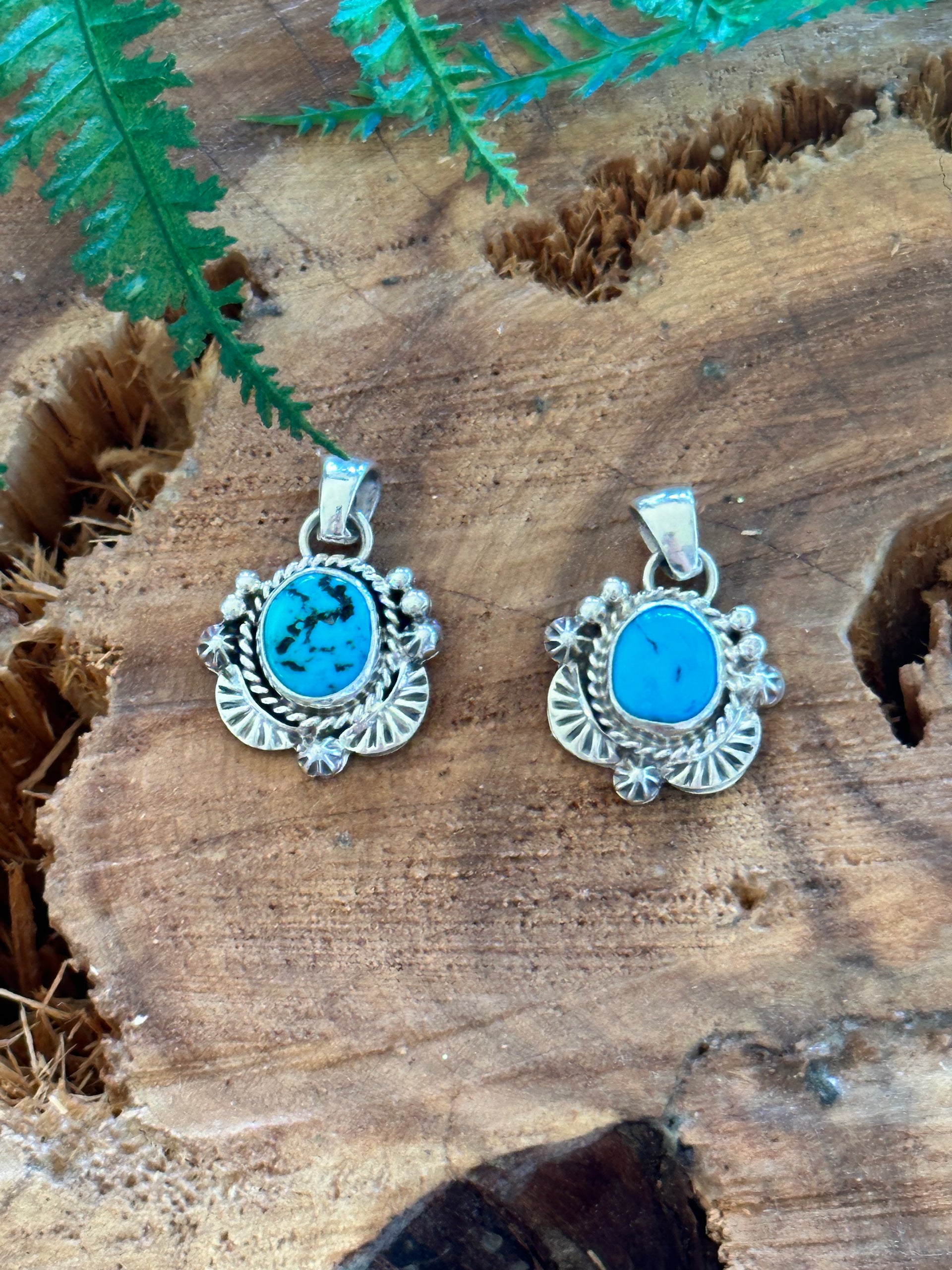 Jon Begay Kingman Turquoise & Sterling Silver Pendant