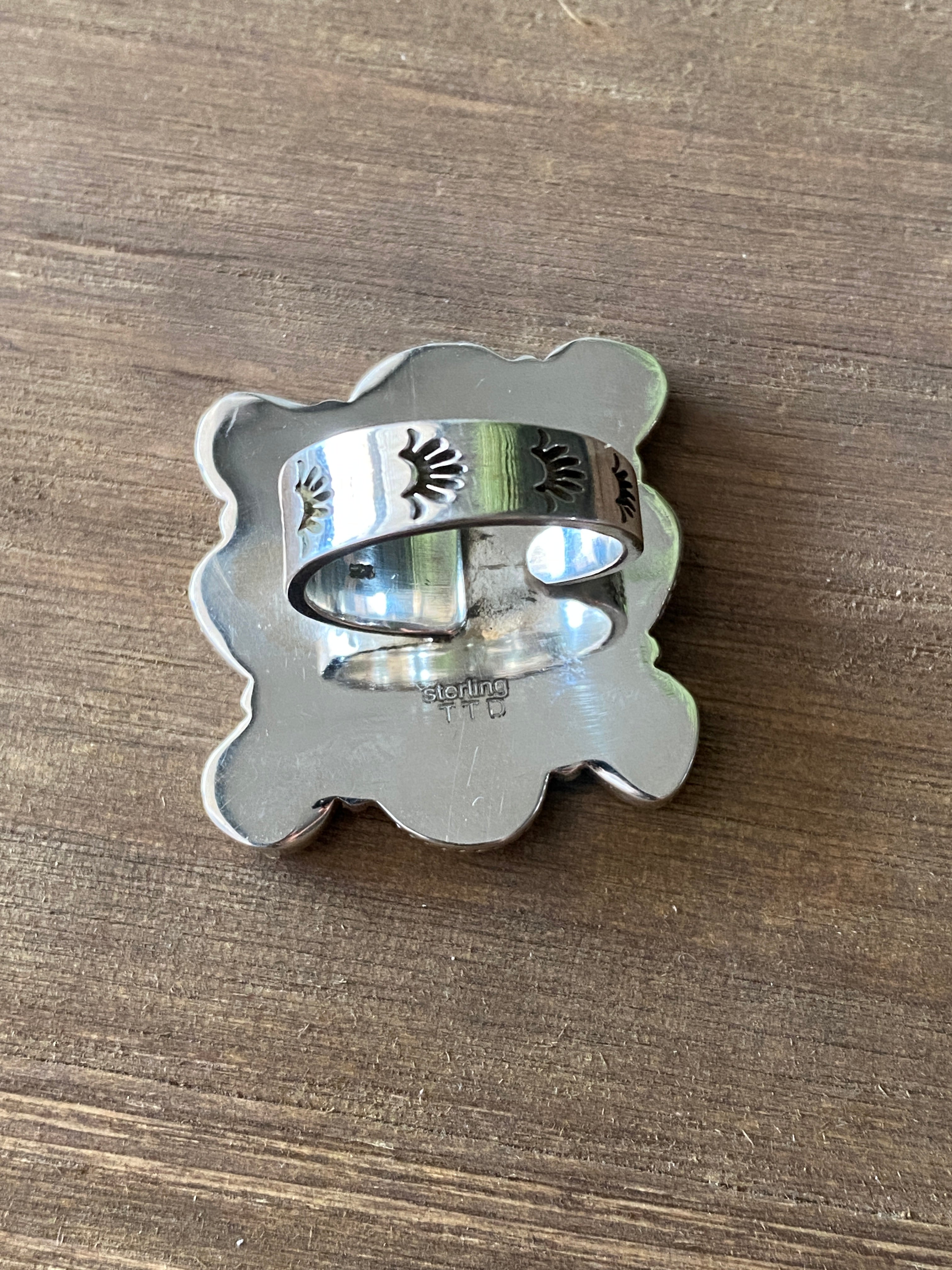 Southwest Handmade Multi Stone & Sterling Silver Adjustable Ring