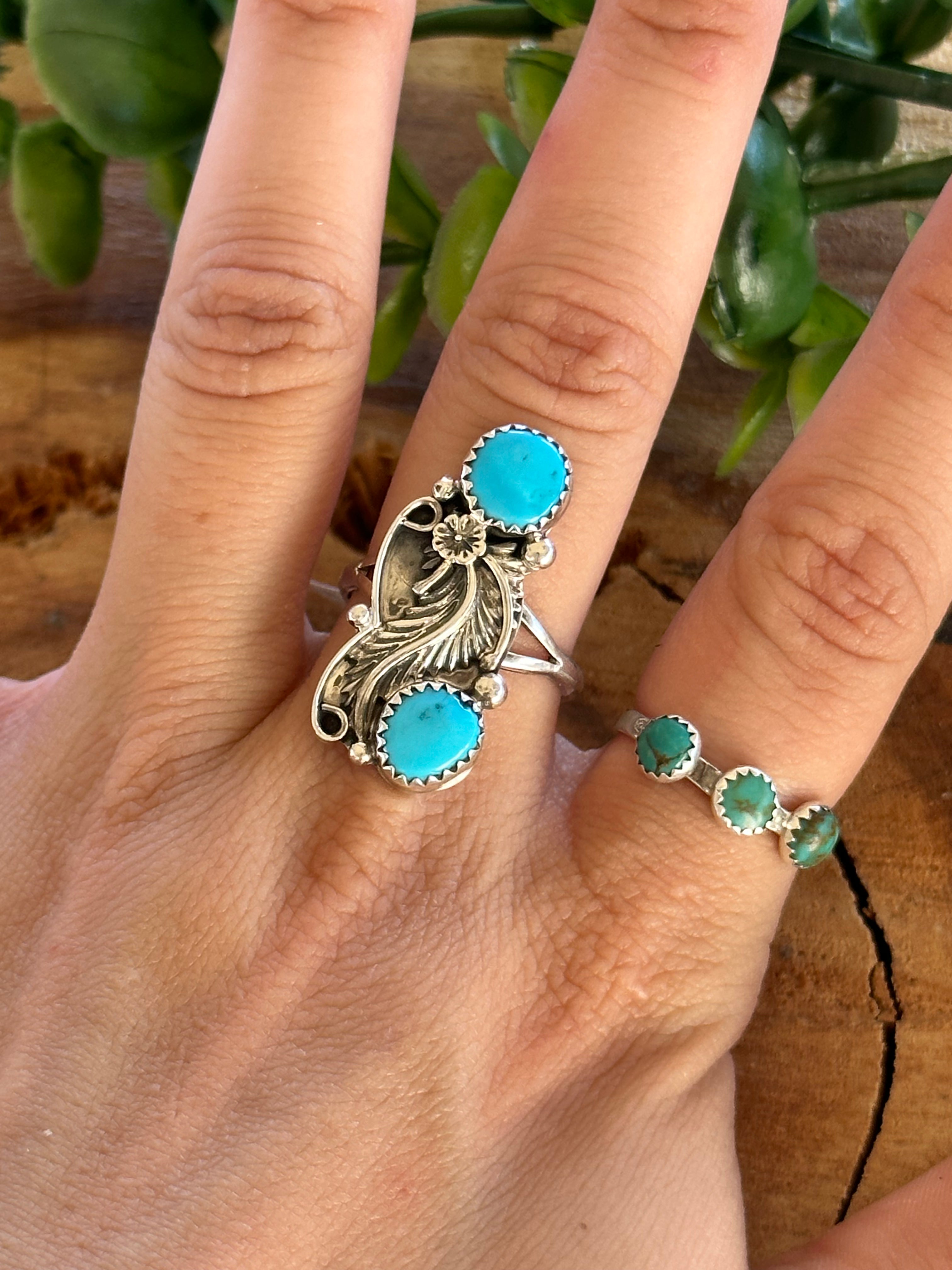 William Begay Kingman Turquoise & Sterling Silver Ring