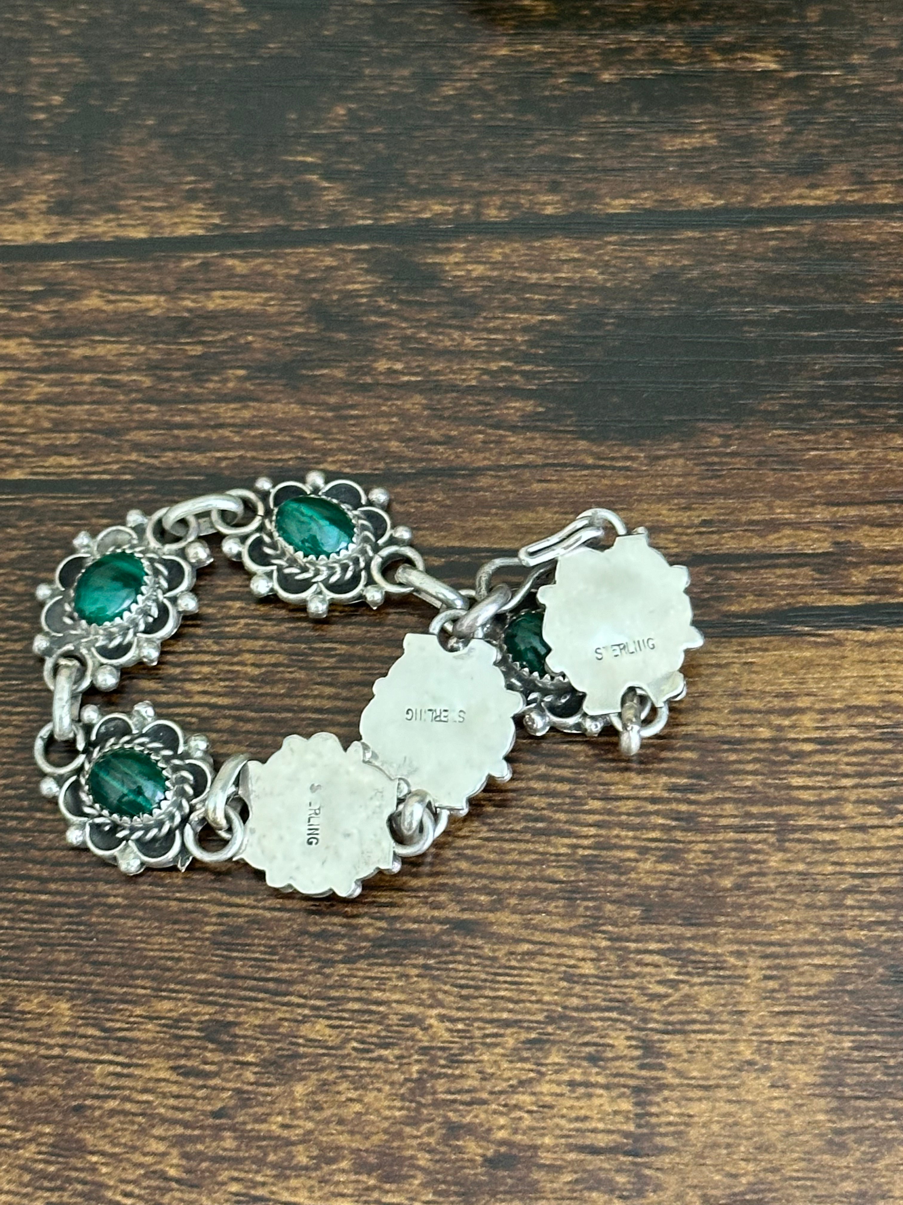 Maritta Martine Malachite & Sterling Silver Bracelet