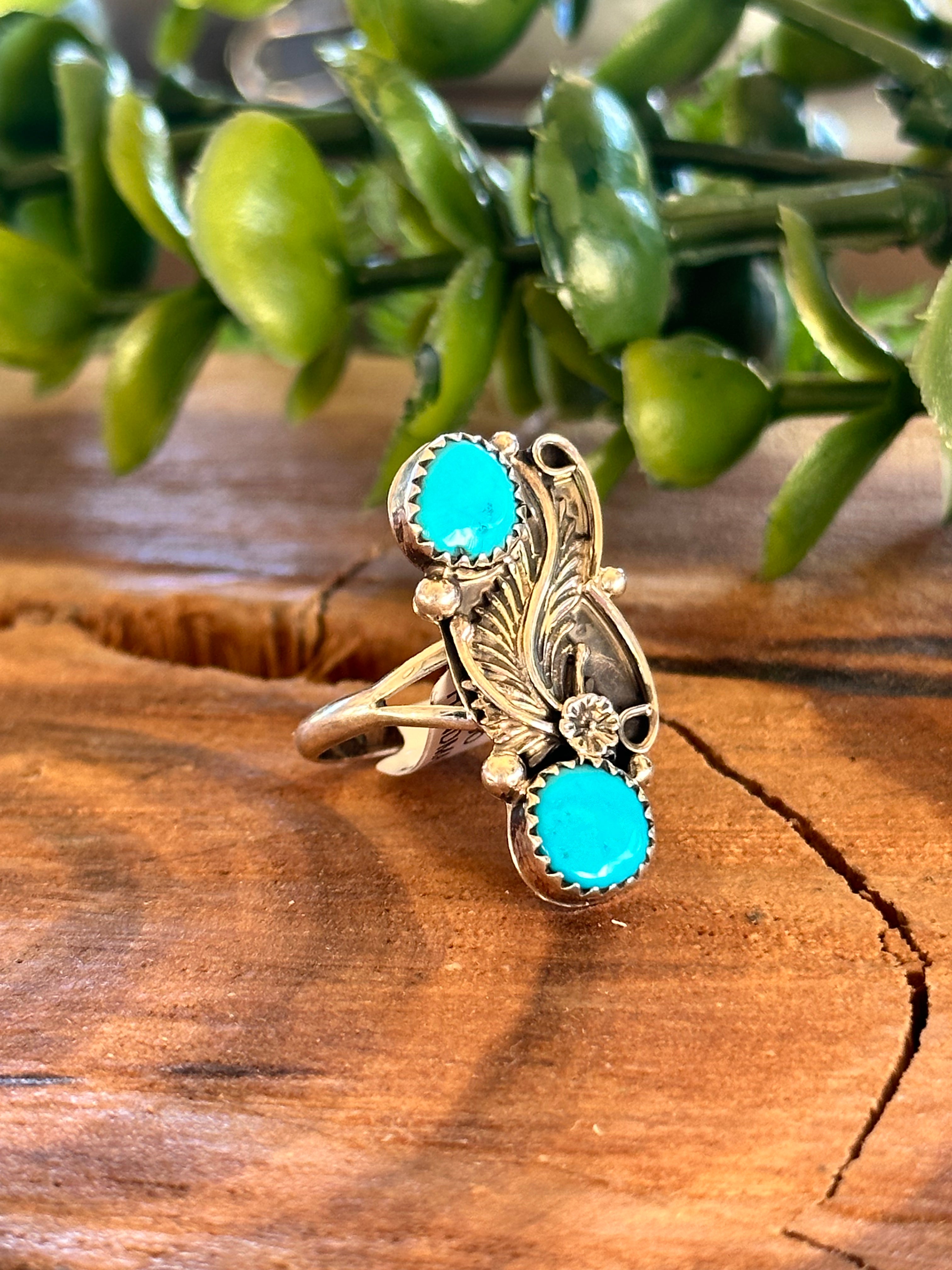 William Begay Kingman Turquoise & Sterling Silver Ring