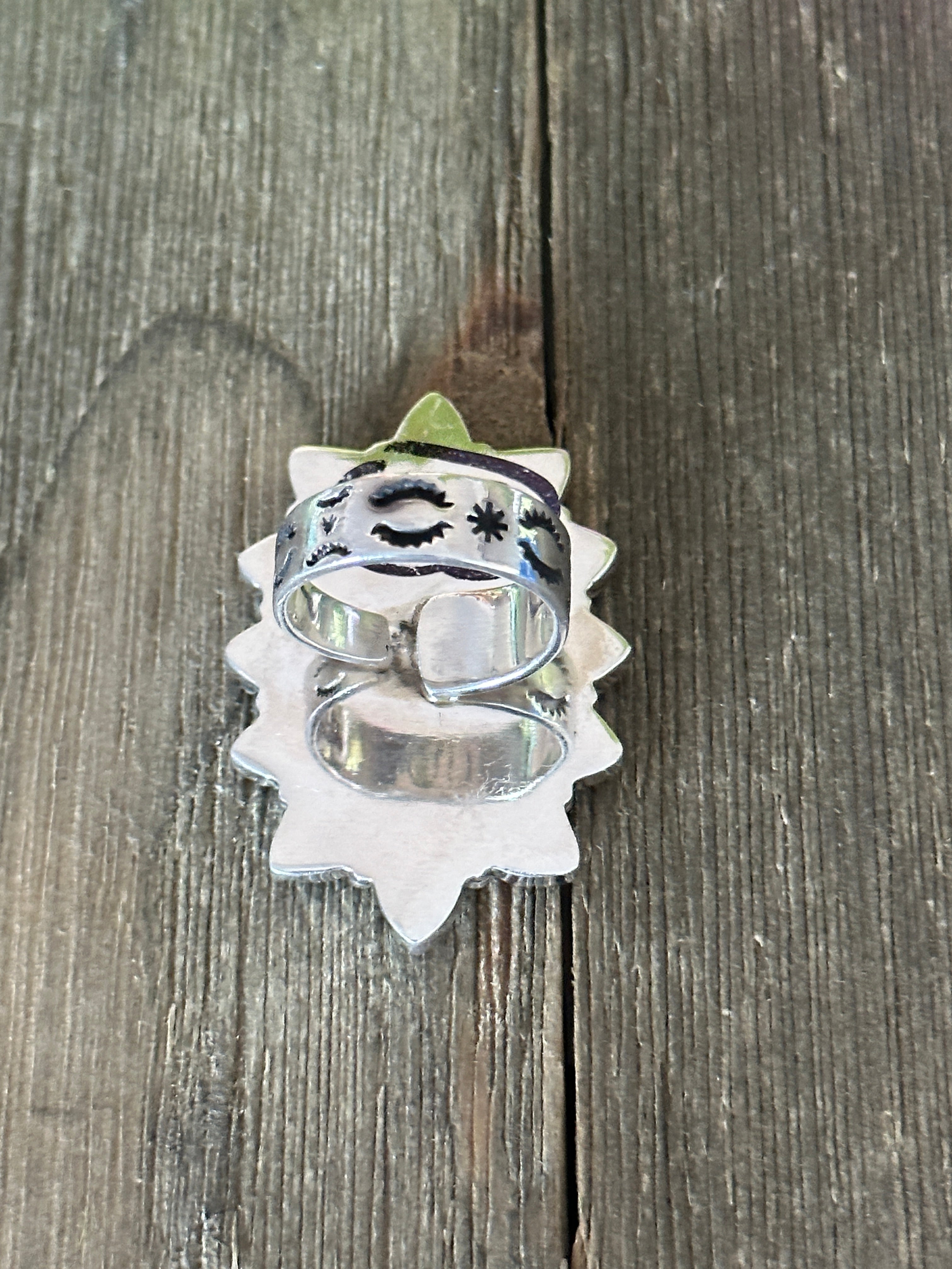 Southwest Handmade Multi Stone & Sterling Silver Adjustable Ring