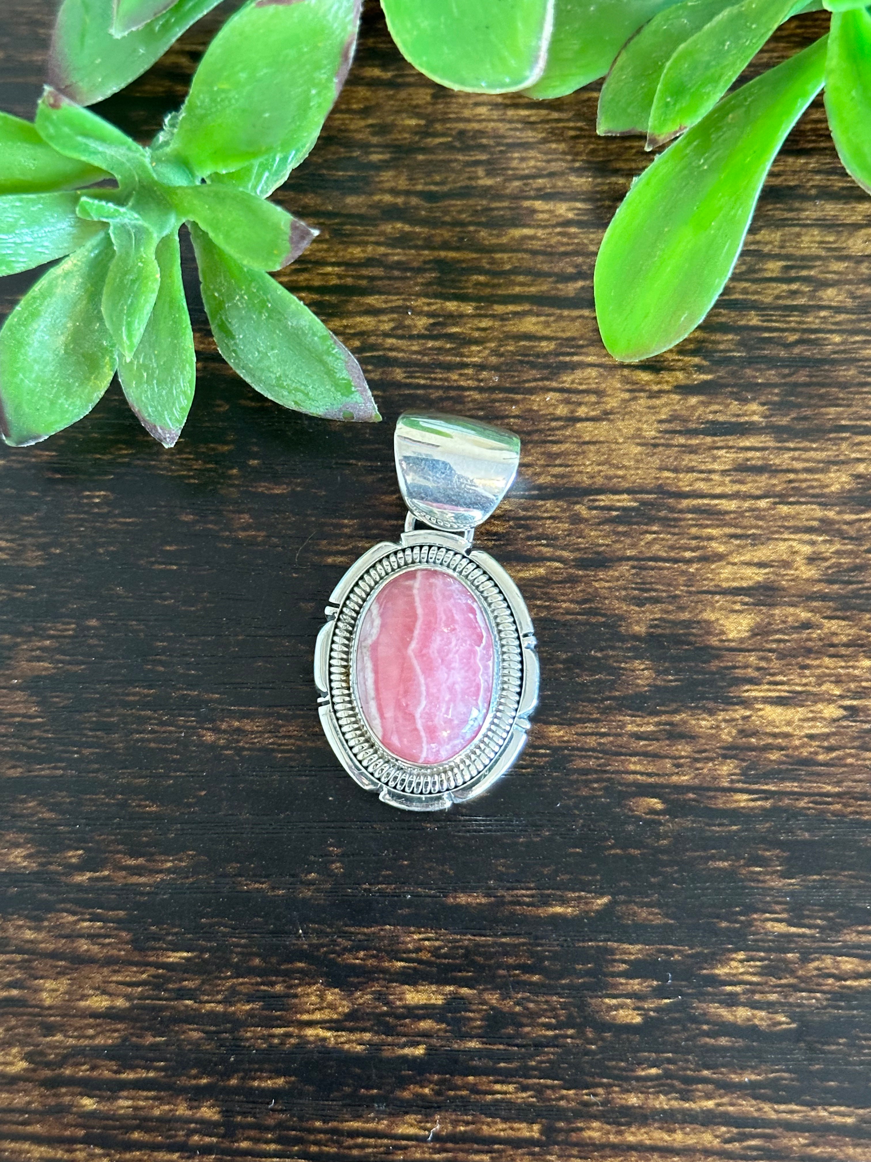 Wydell Billie Rhodochrosite & Sterling Silver Pendant