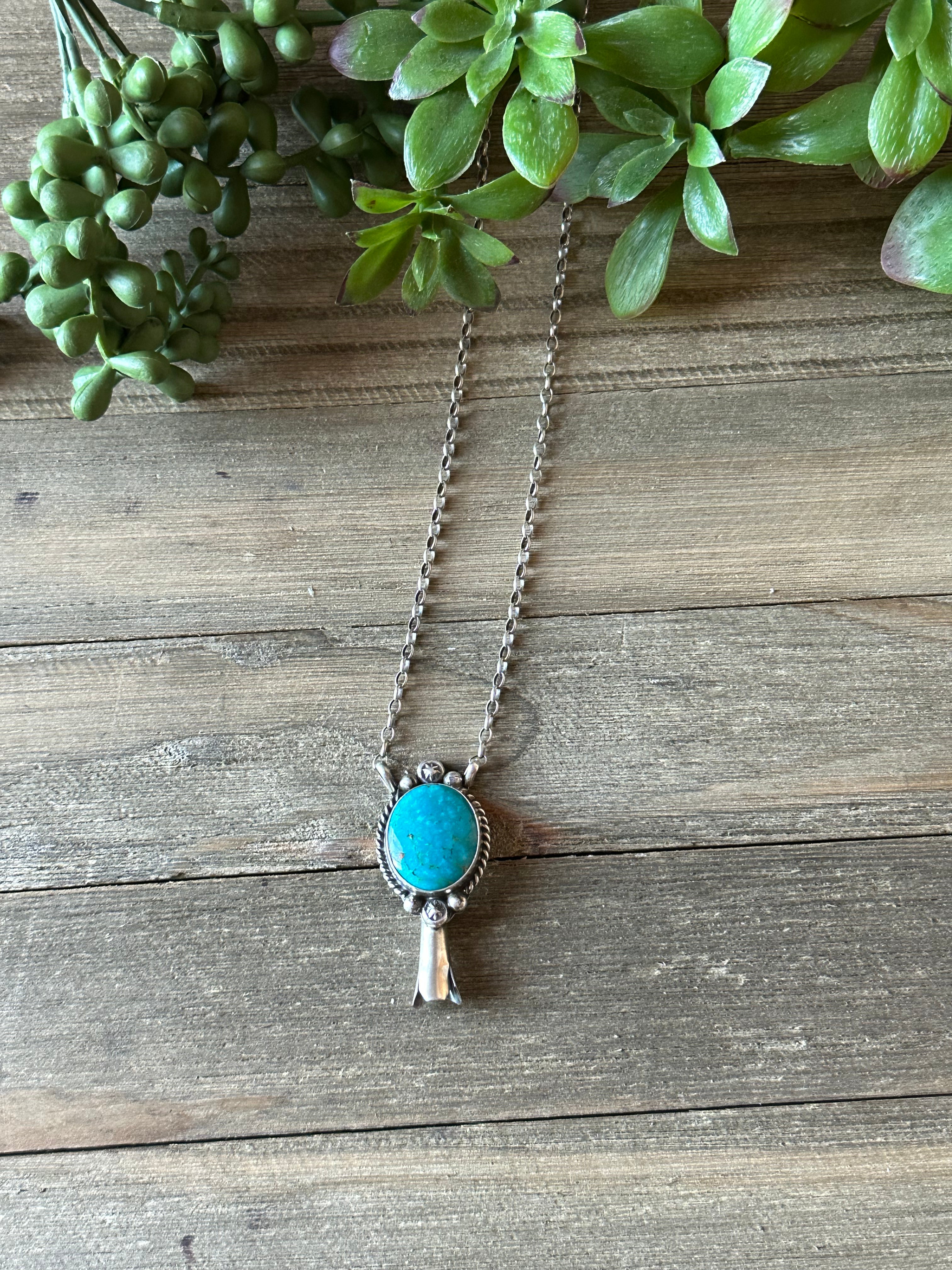 Augustine Largo Kingman Turquoise & Sterling Silver Necklace
