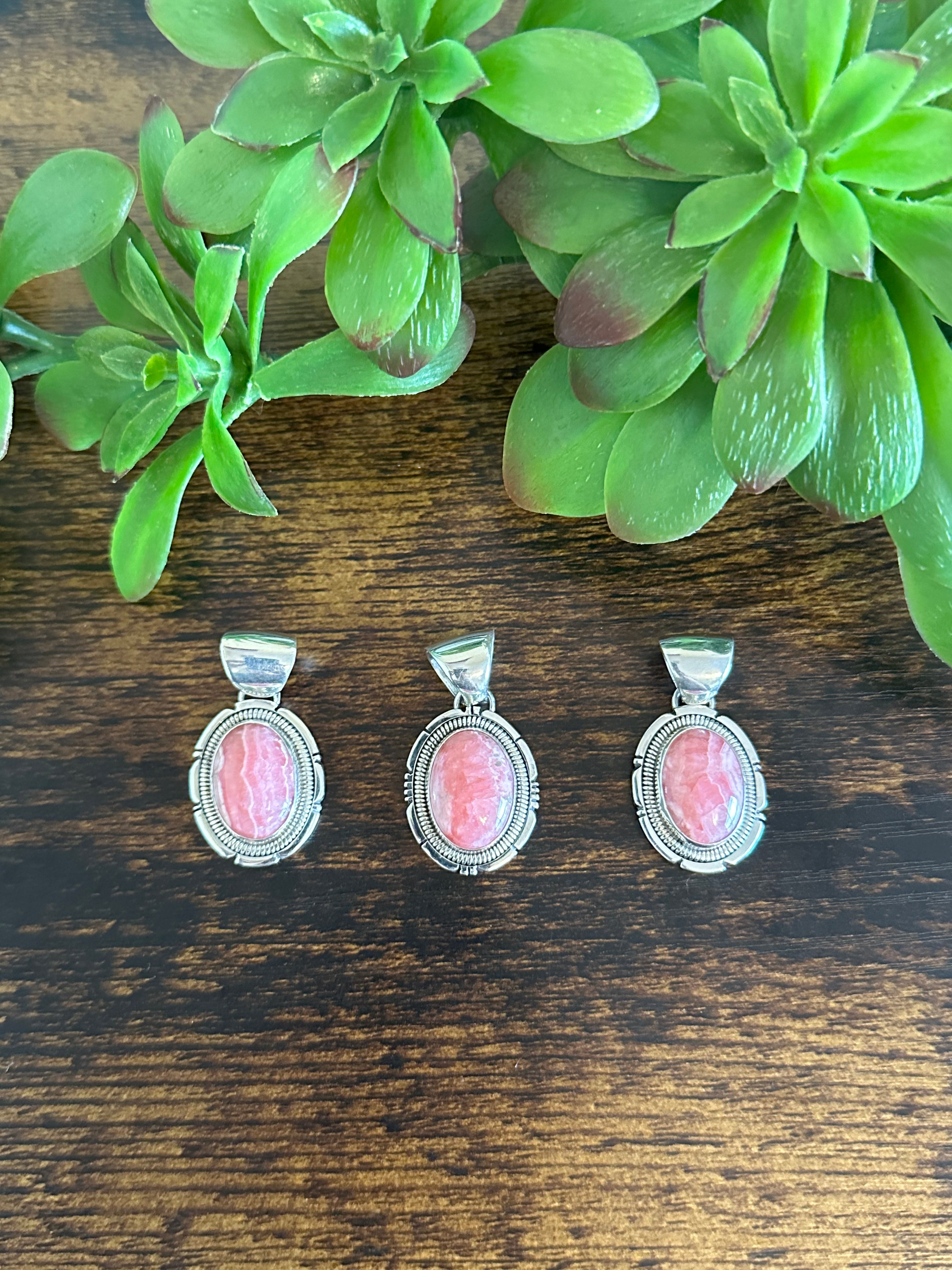 Wydell Billie Rhodochrosite & Sterling Silver Pendant