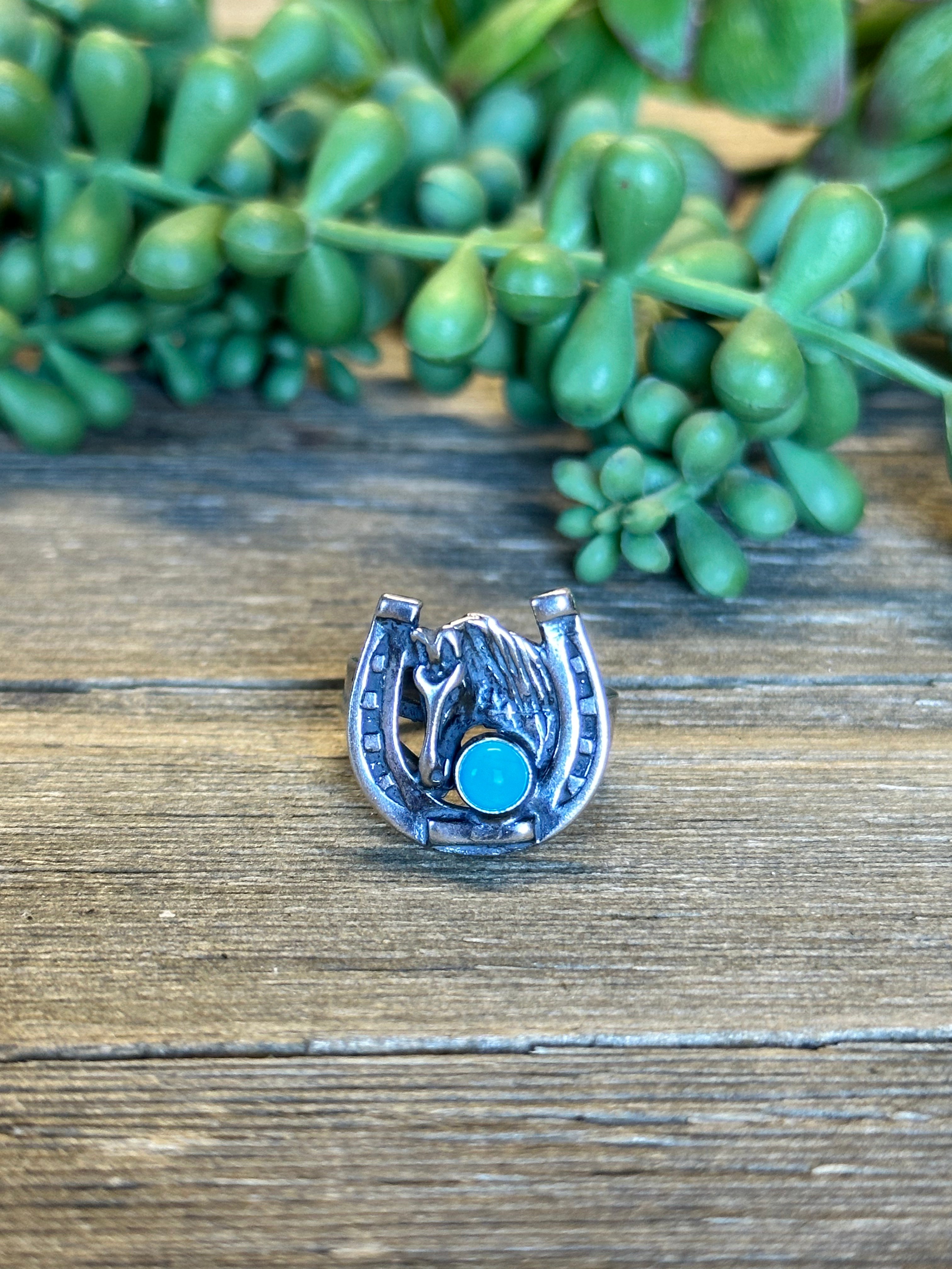 Calvin Belin Kingman Turquoise & Sterling Silver Ring