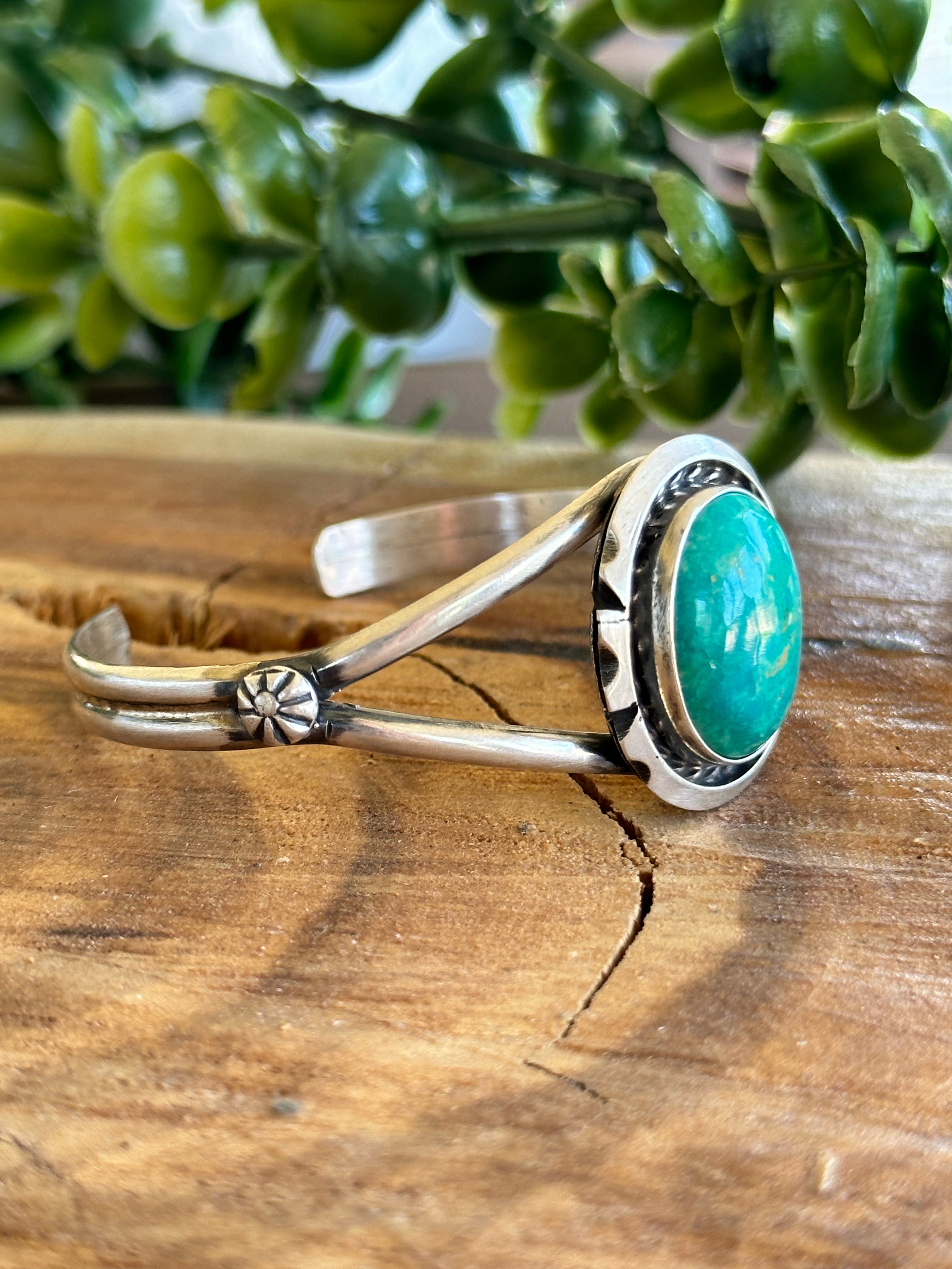 Augustine Largo Kingman Turquoise & Sterling Silver Cuff Bracelet