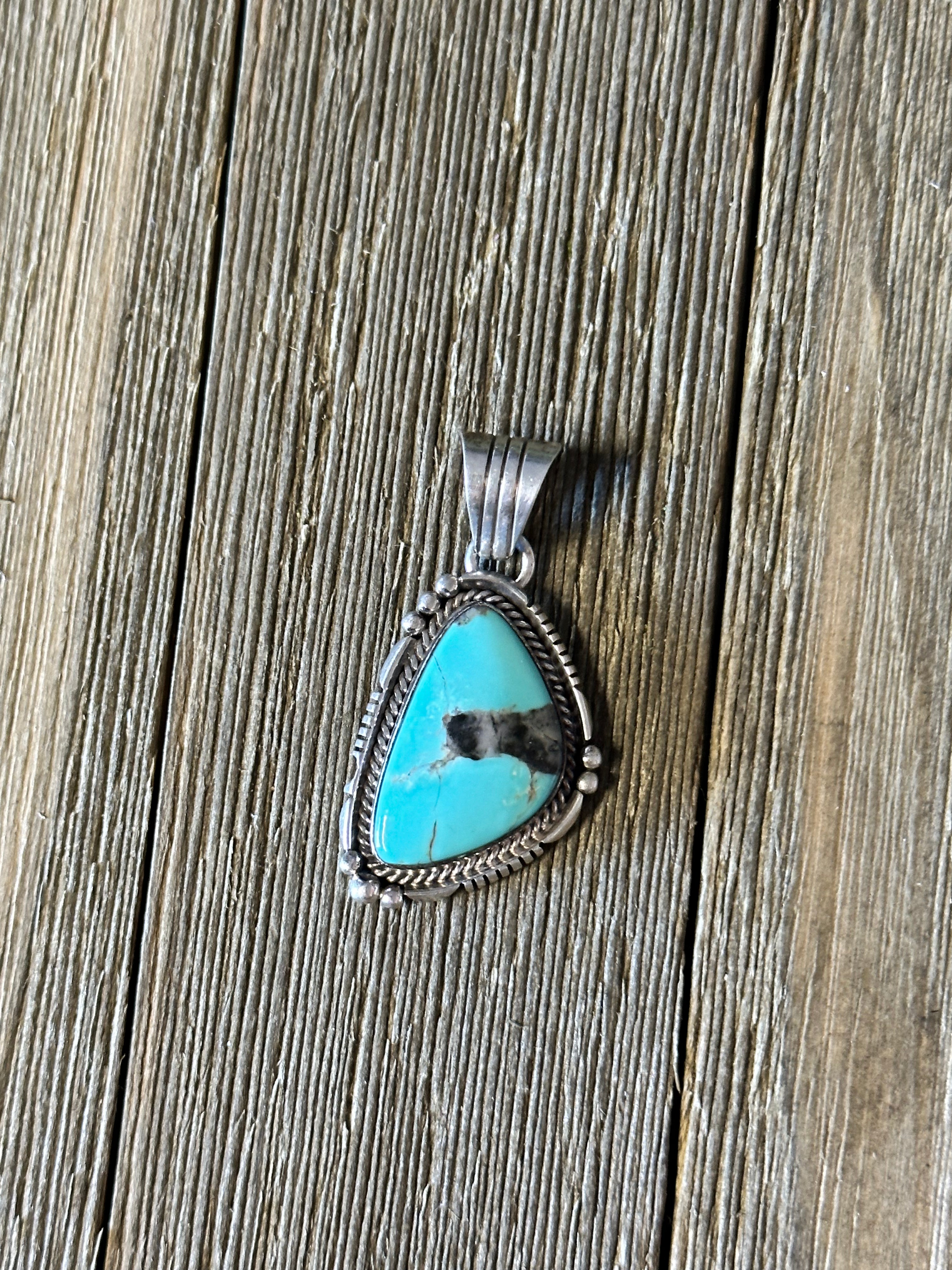 Marita Beanlly Kingman Turquoise & Sterling Silver Pendant