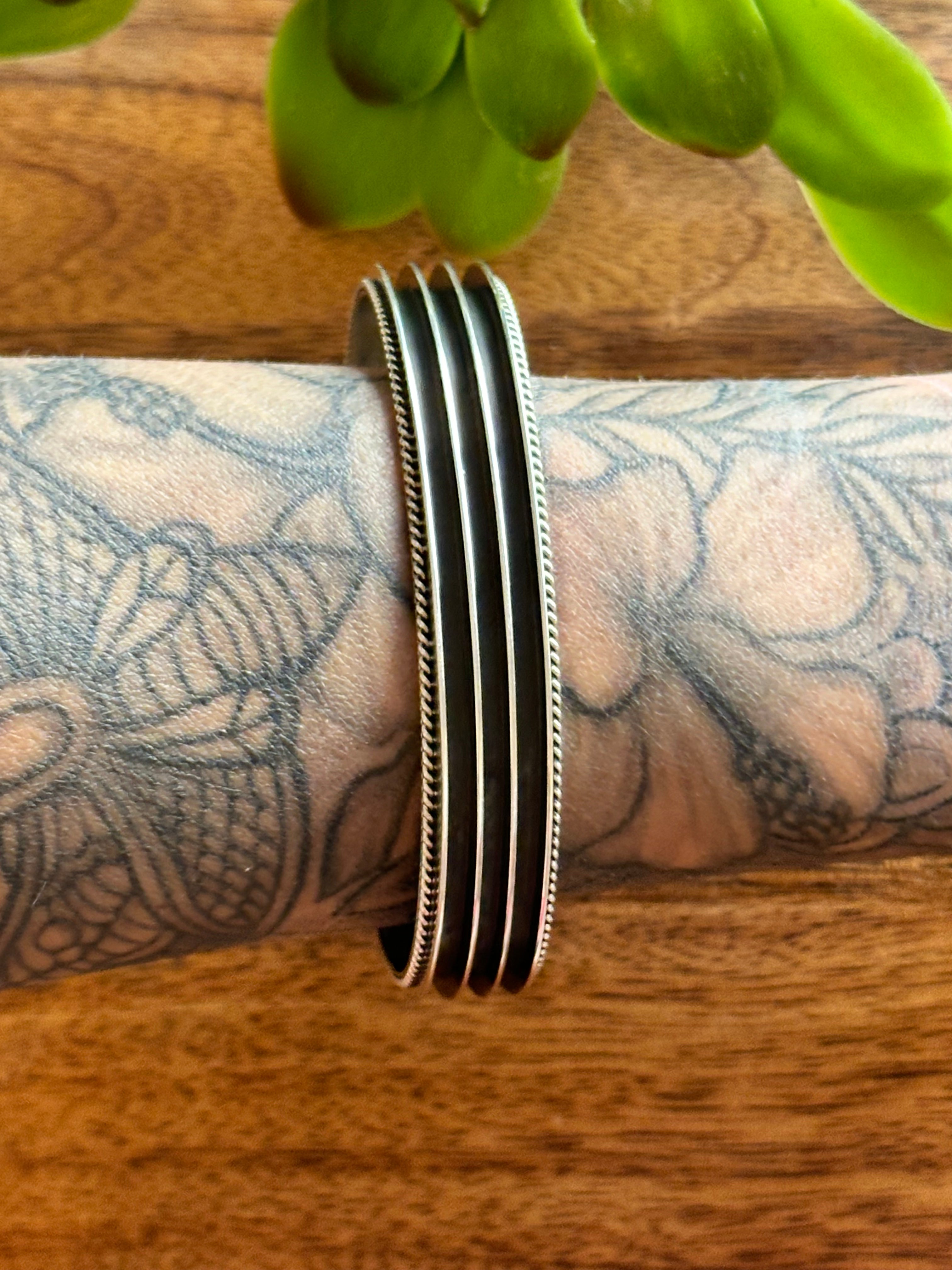 Thomas Yazzie Sterling Silver Cuff Bracelet