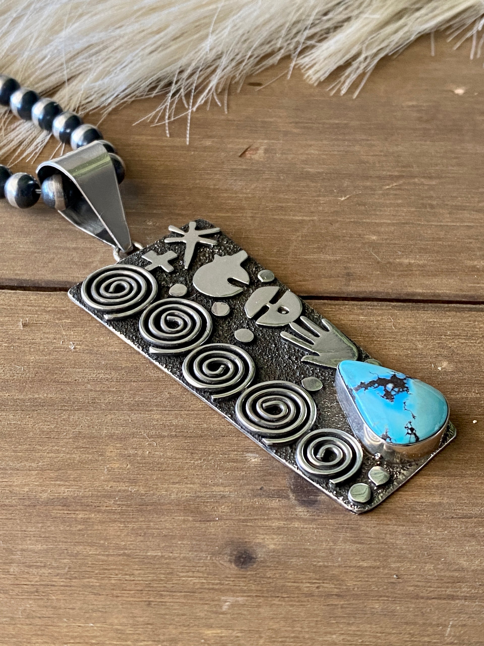 Alex Sanchez Golden Hill’s Turquoise & Sterling Silver Pendant