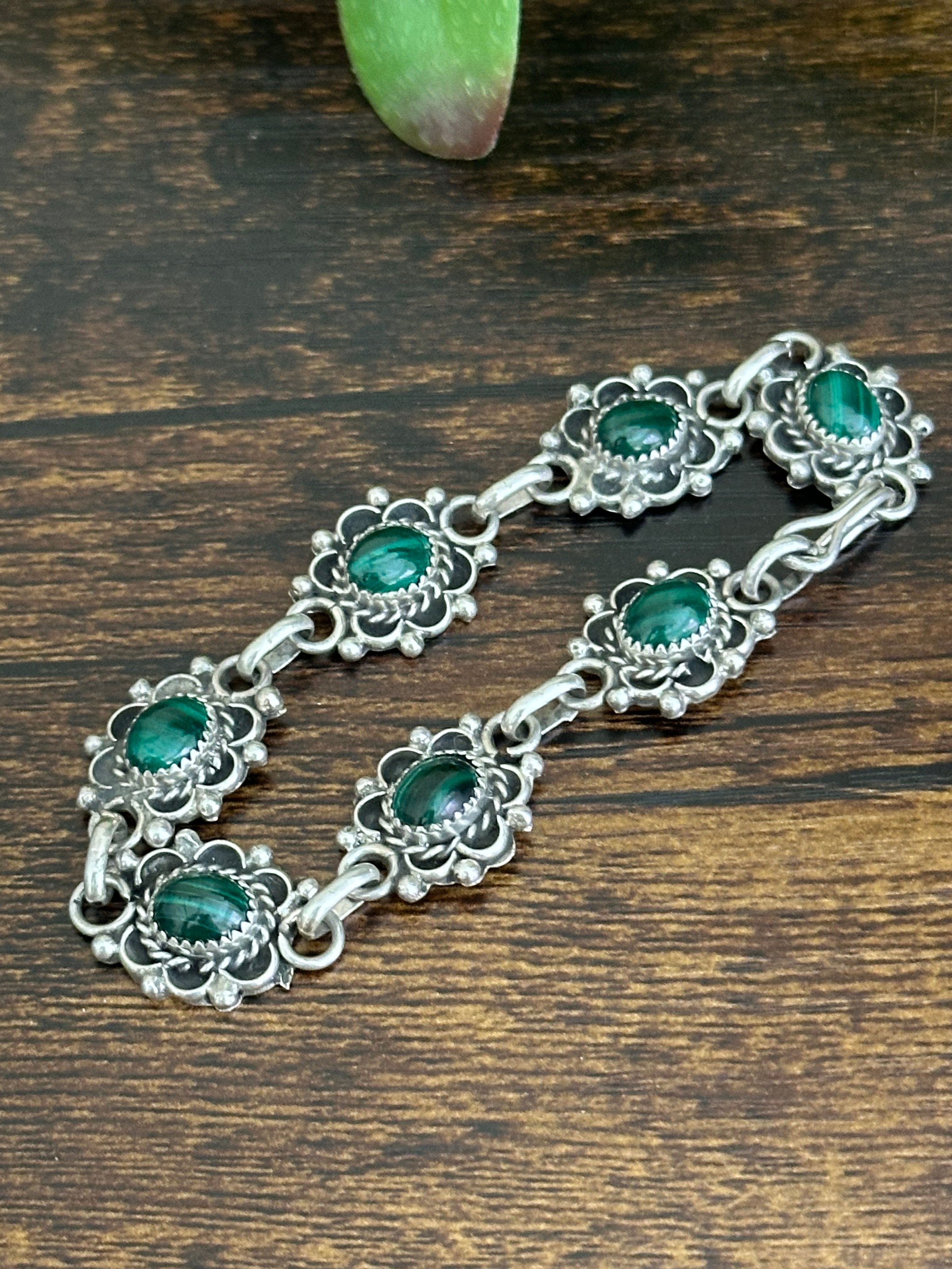 Maritta Martine Malachite & Sterling Silver Bracelet