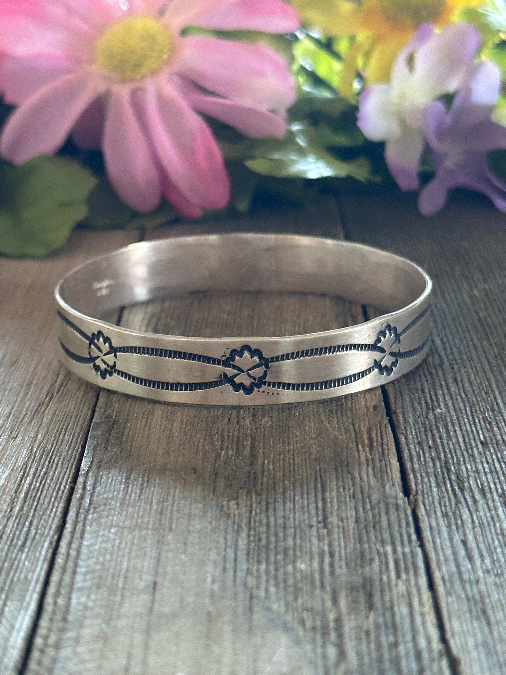 Navajo Made Sterling Silver Bangle Bracelet