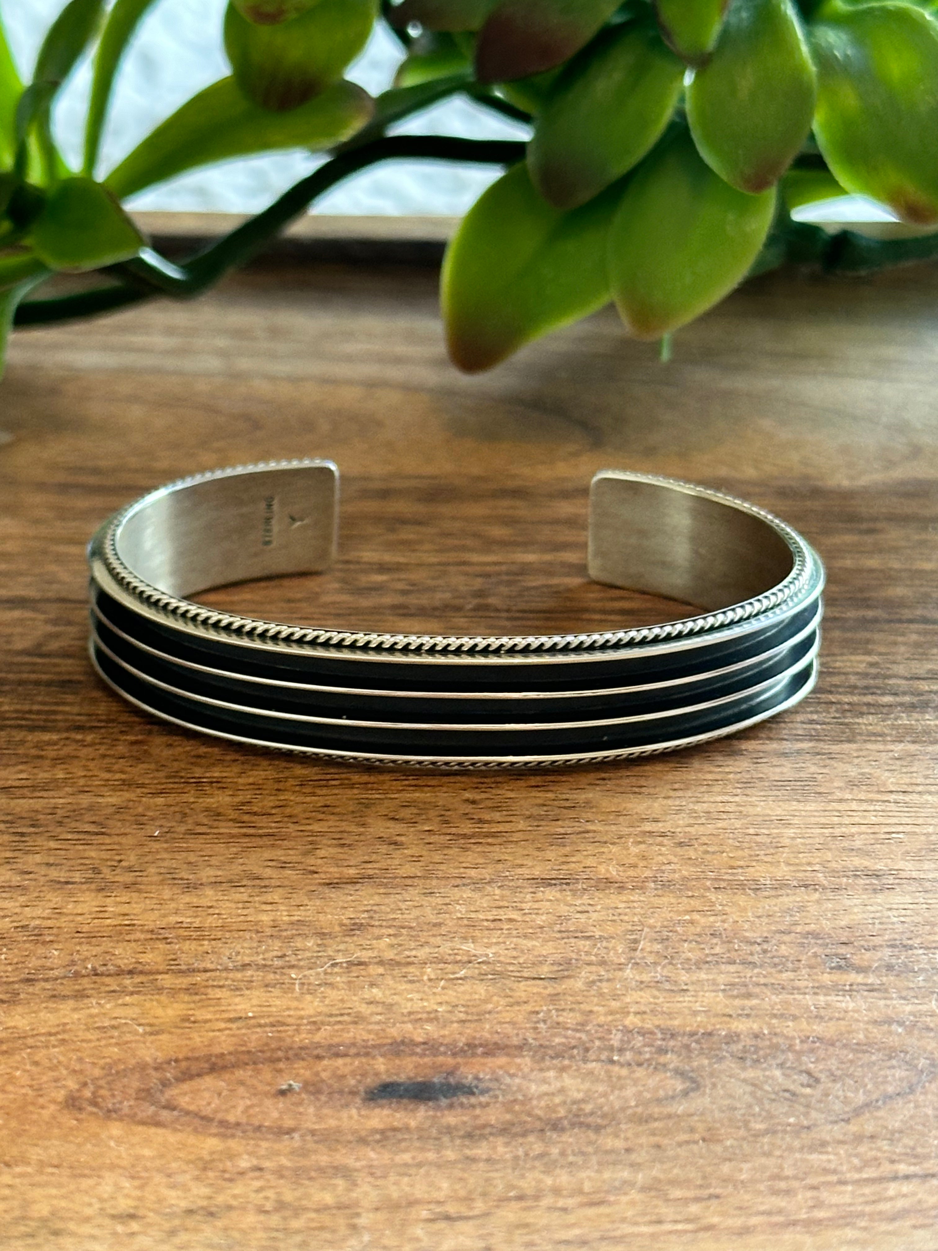 Thomas Yazzie Sterling Silver Cuff Bracelet