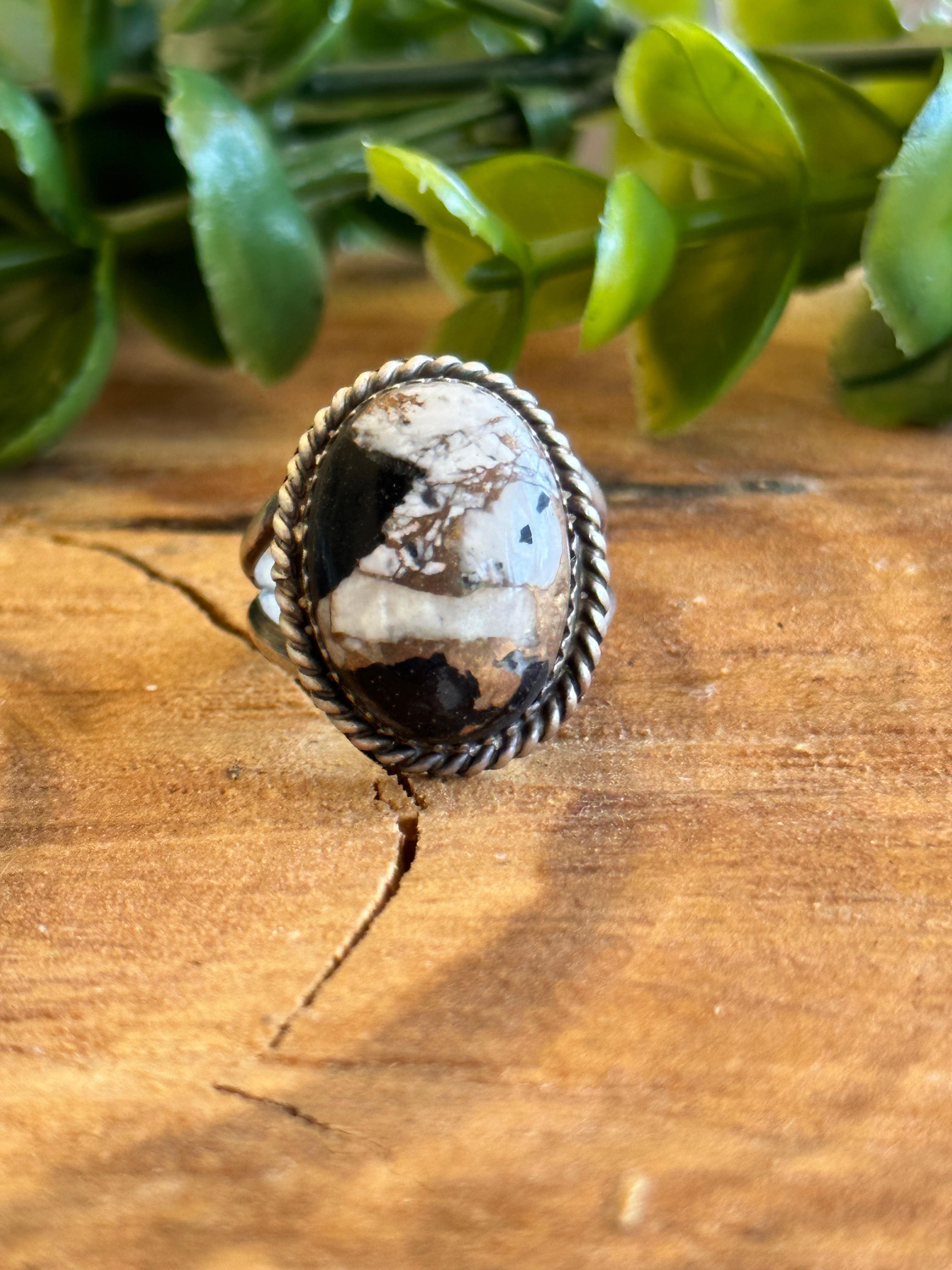 Navajo Made Multi Stone & Sterling Silver Ring