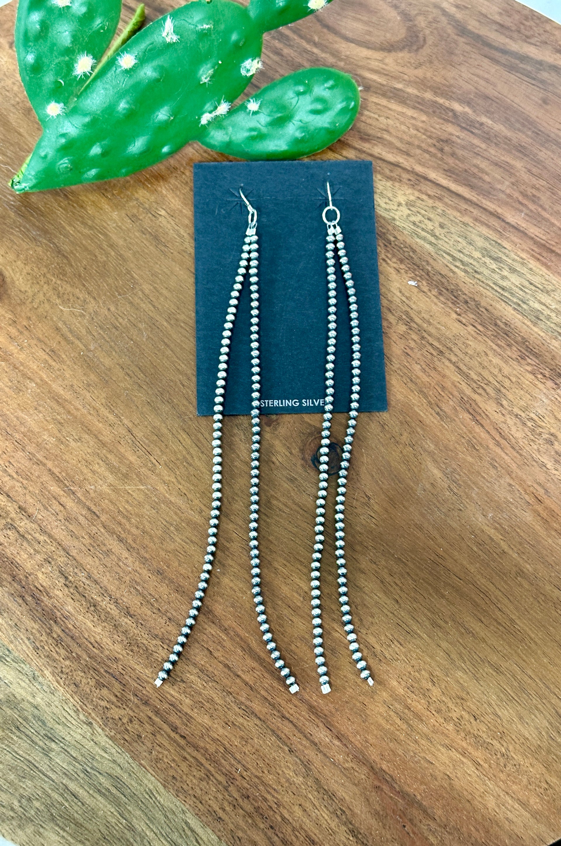 Mason Lee Sterling Silver Pearl Dangle Earrings.
