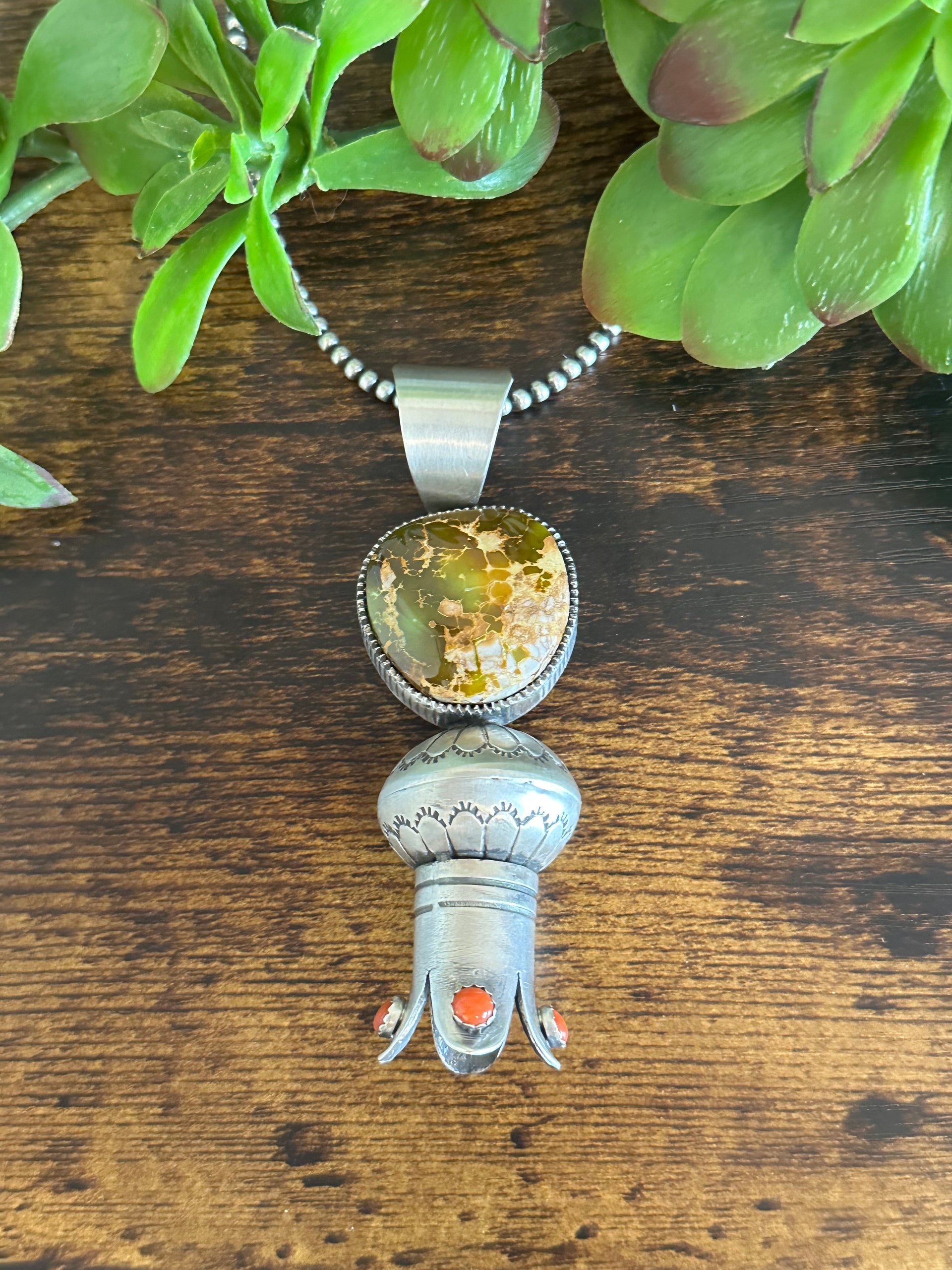 Russell Sam Multi Stone & Sterling Silver Blossom Pendant