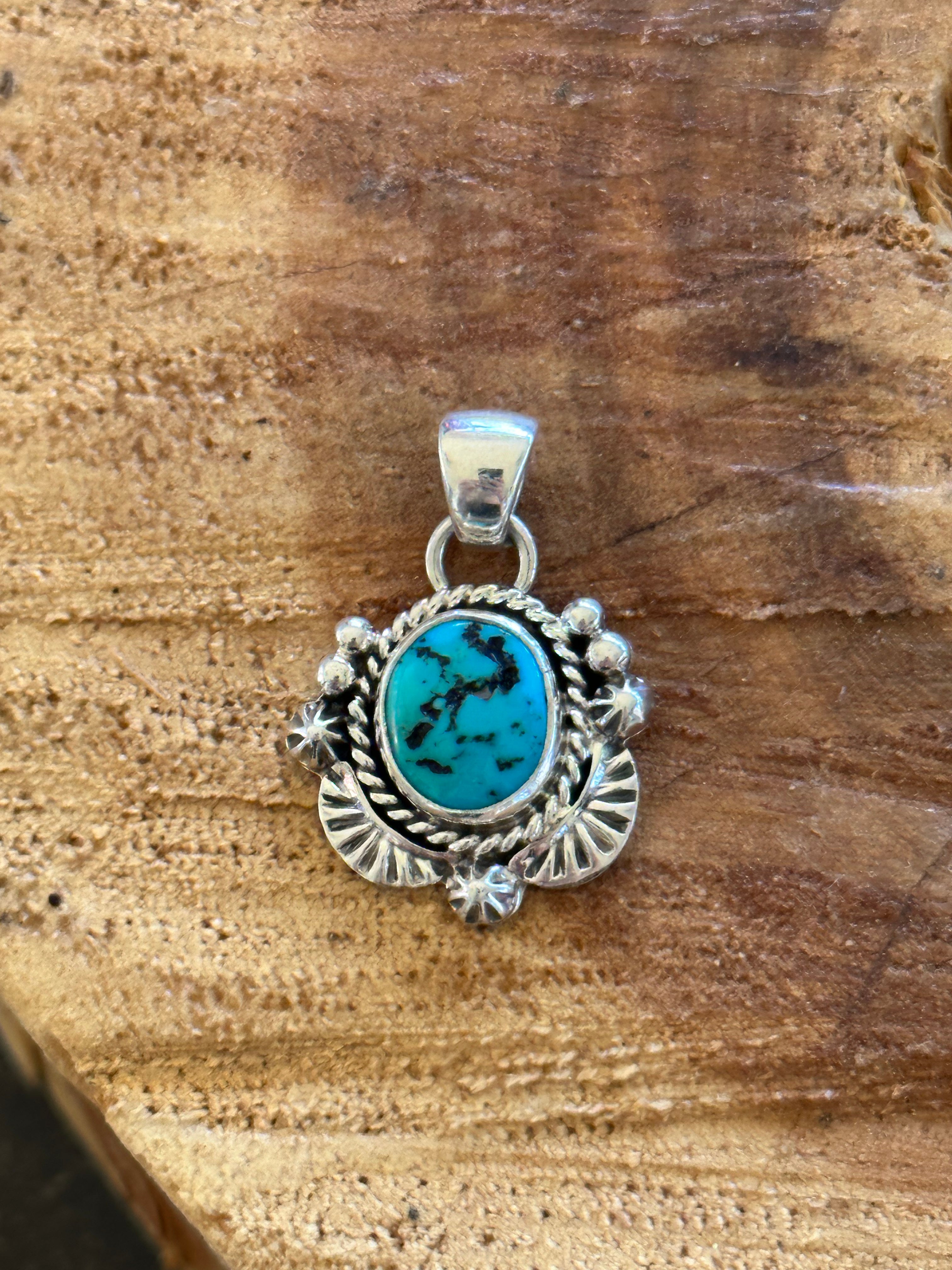 Jon Begay Kingman Turquoise & Sterling Silver Pendant