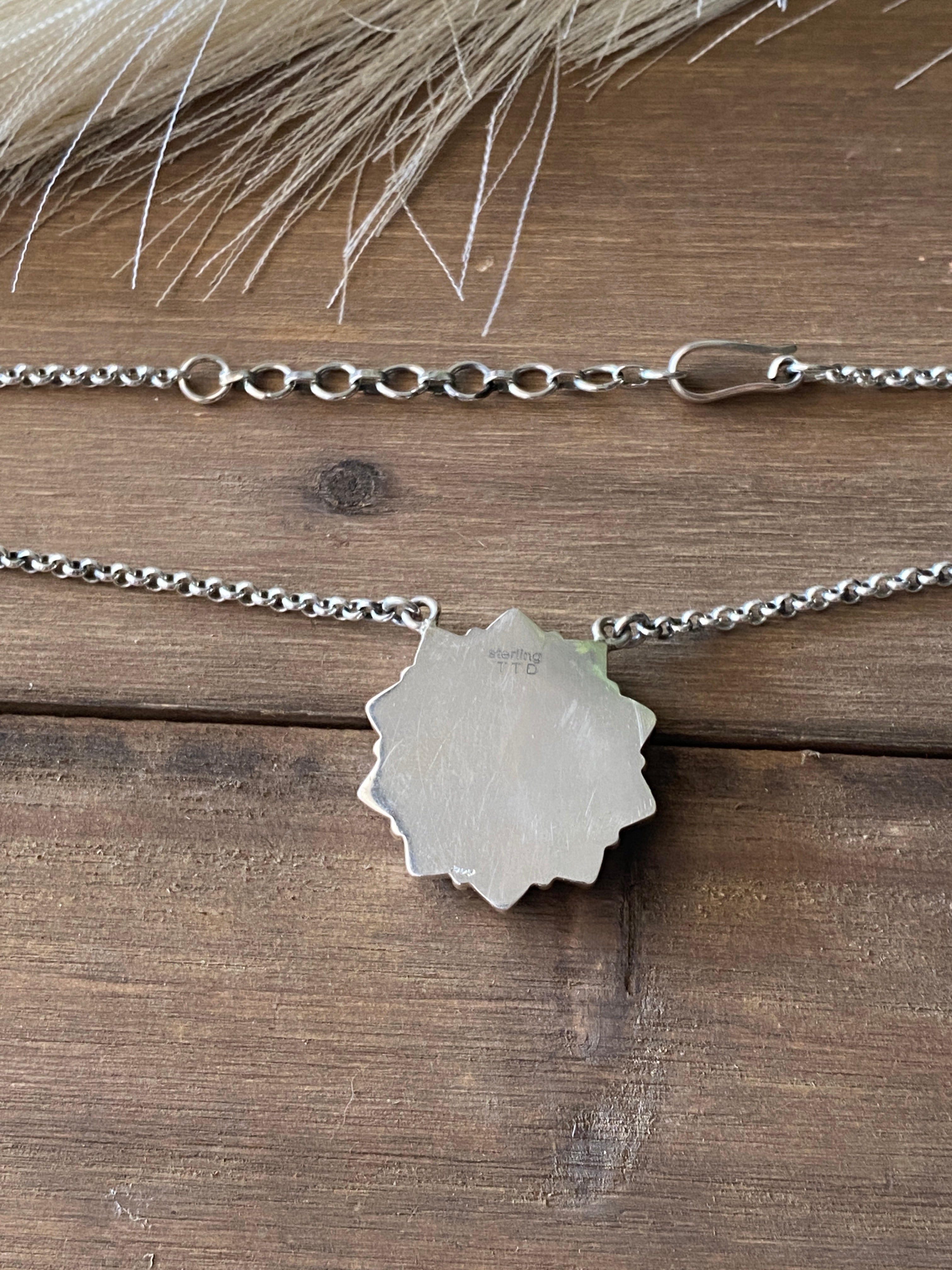 Southwest Handmade Multi Stone & Sterling Silver Cluster Necklace