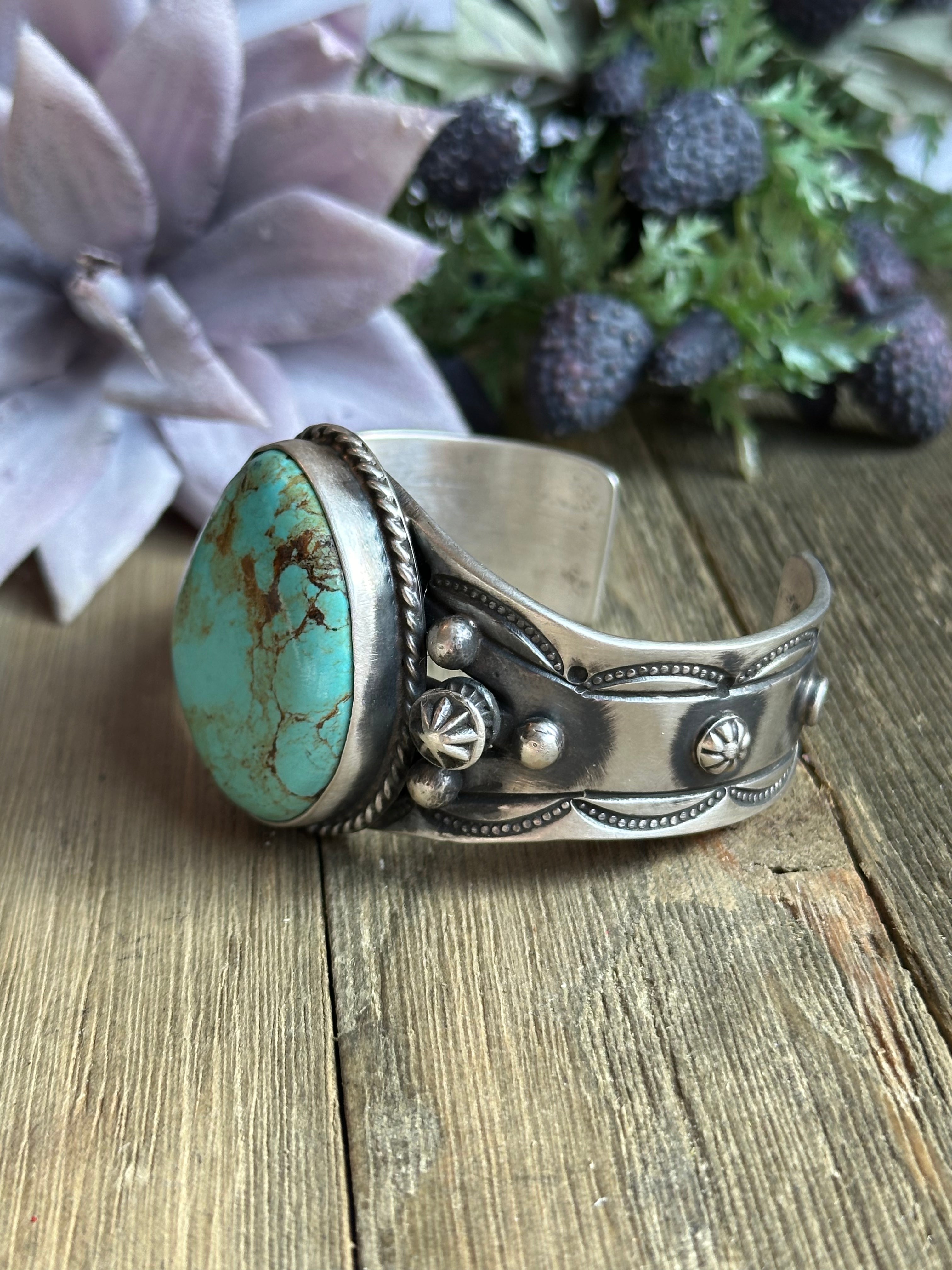 Chimney Butte #8 Turquoise & Sterling Silver Cuff Bracelet