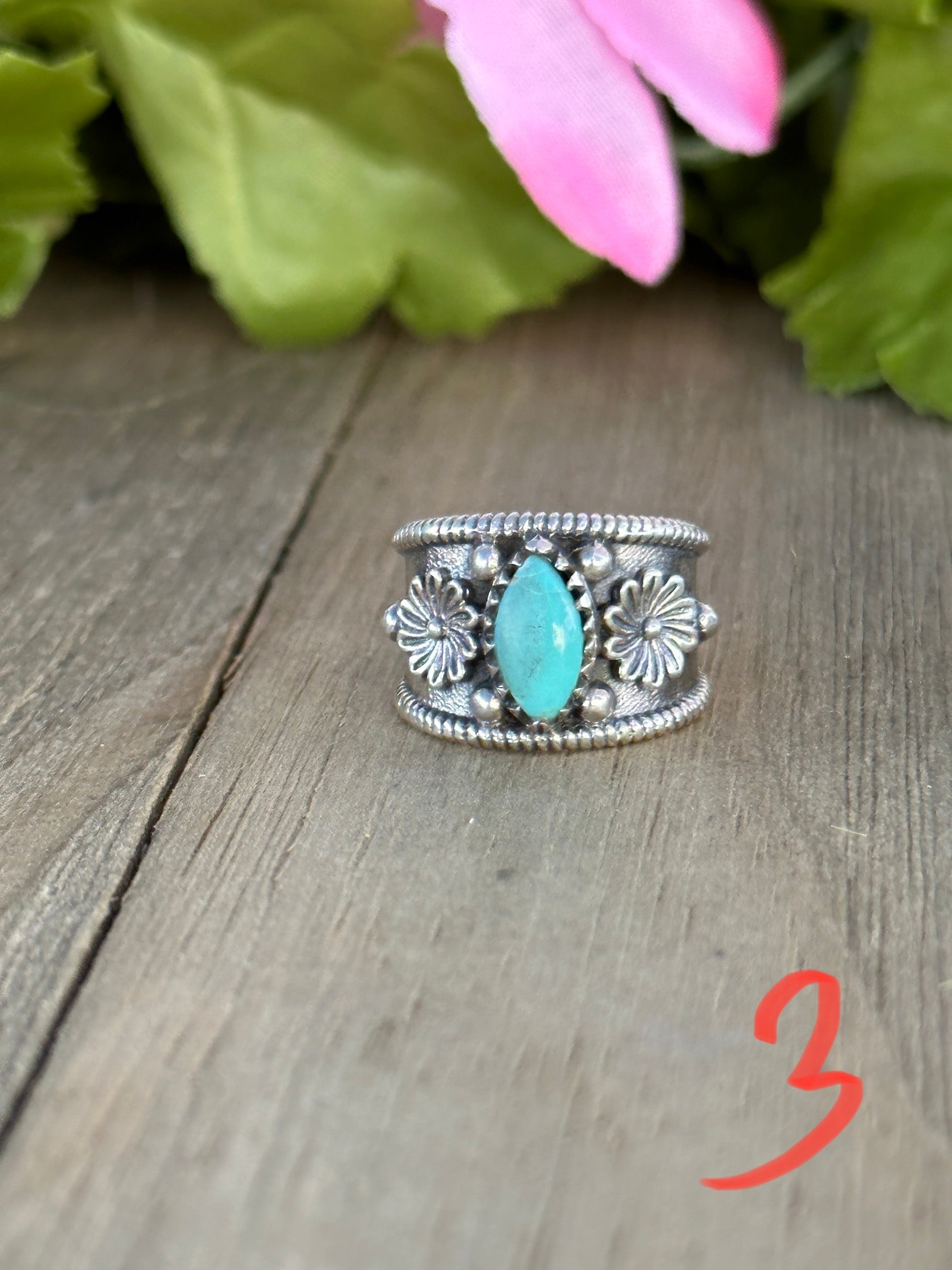 Southwest Made Kingman Turquoise & Sterling Silver Ring