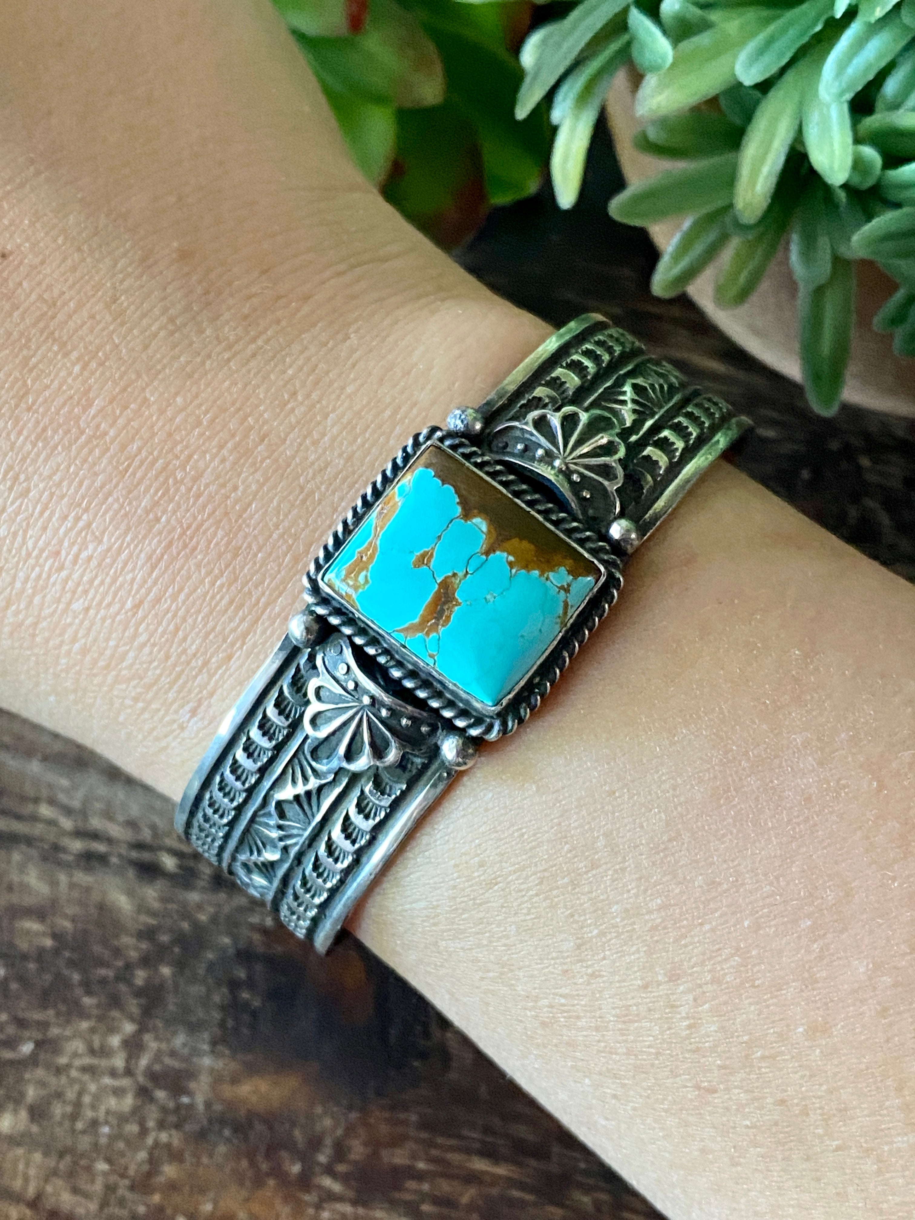 Sunshine Reeves #8 Turquoise & Sterling Silver Cuff Bracelet