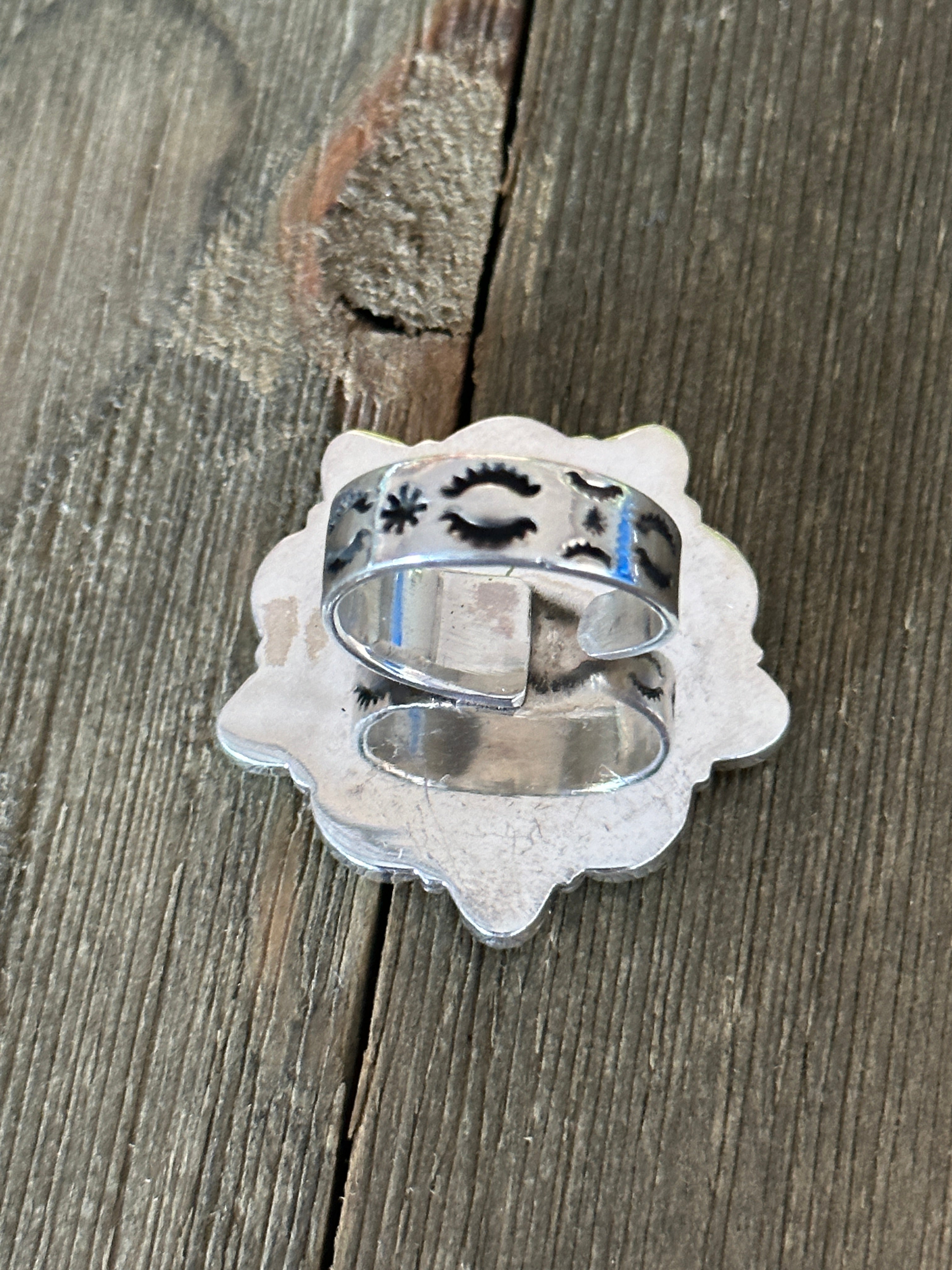 Southwest Handmade Multi Stone & Sterling Silver Adjustable Ring