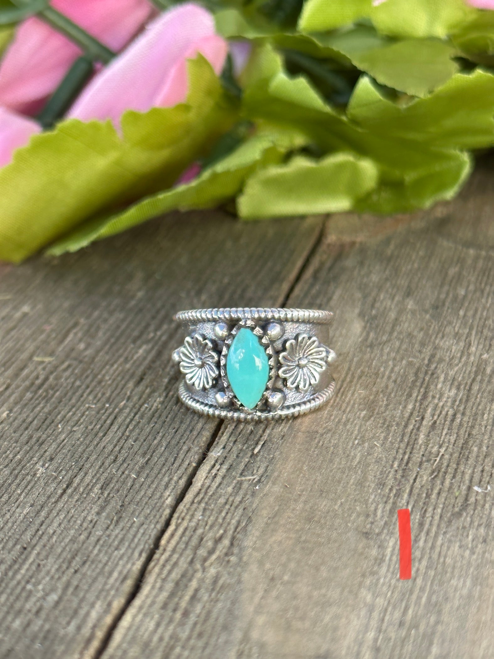 Southwest Made Kingman Turquoise & Sterling Silver Ring