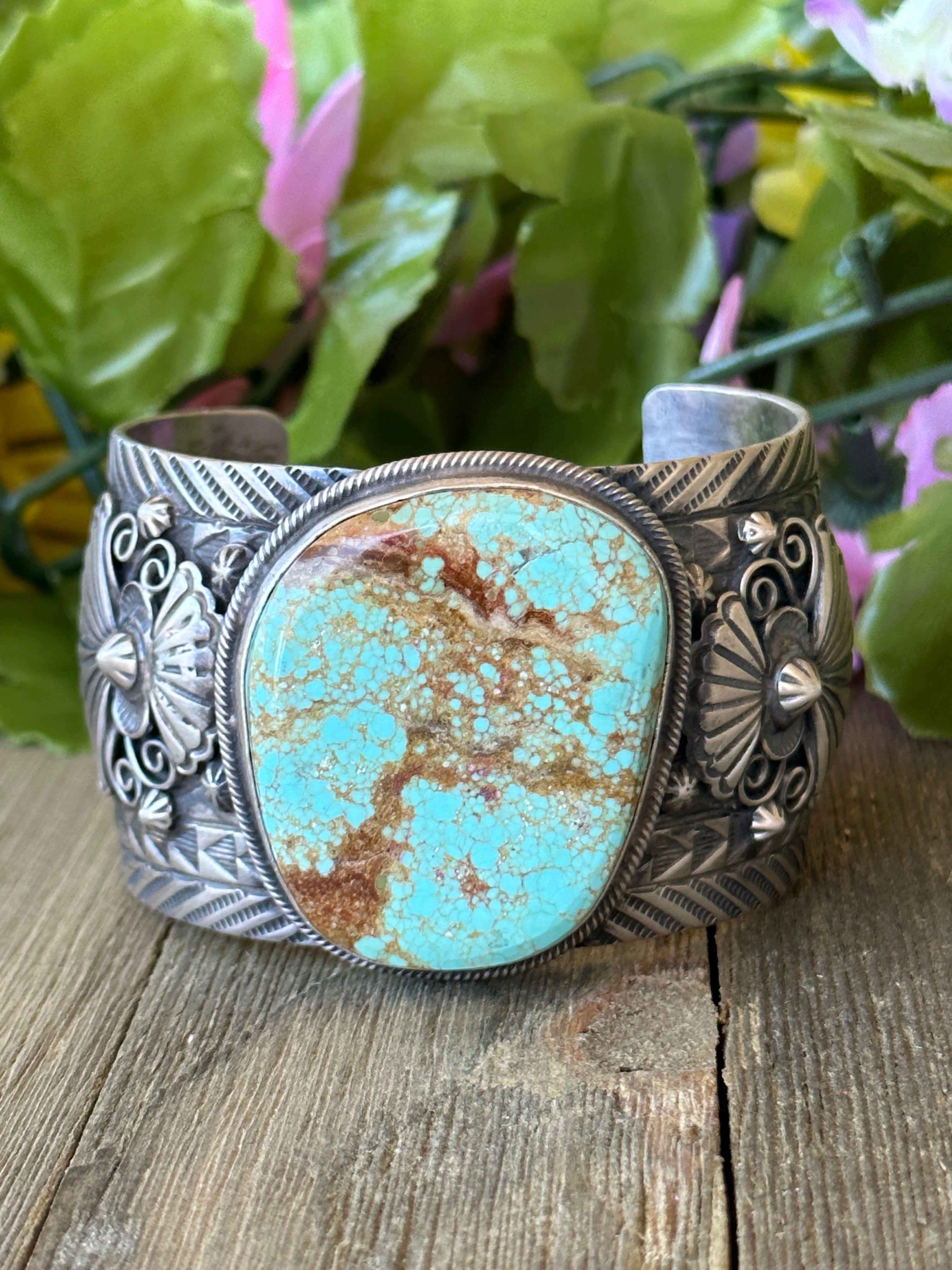 Rick Enriquez #8 Turquoise & Sterling Silver Cuff Bracelet