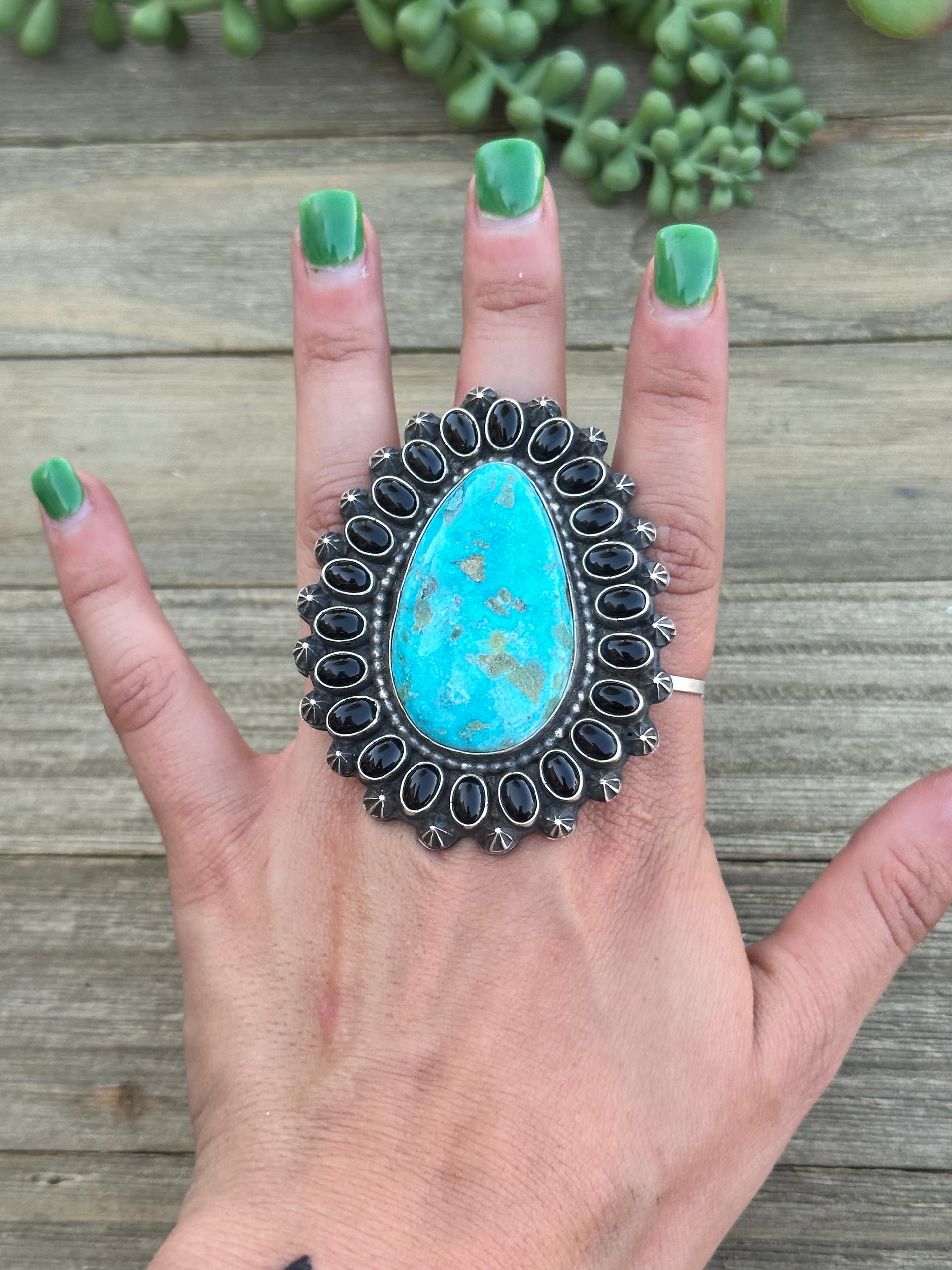 Shawn Cayatineto Multi Stone & Sterling Silver Ring Size 8.5