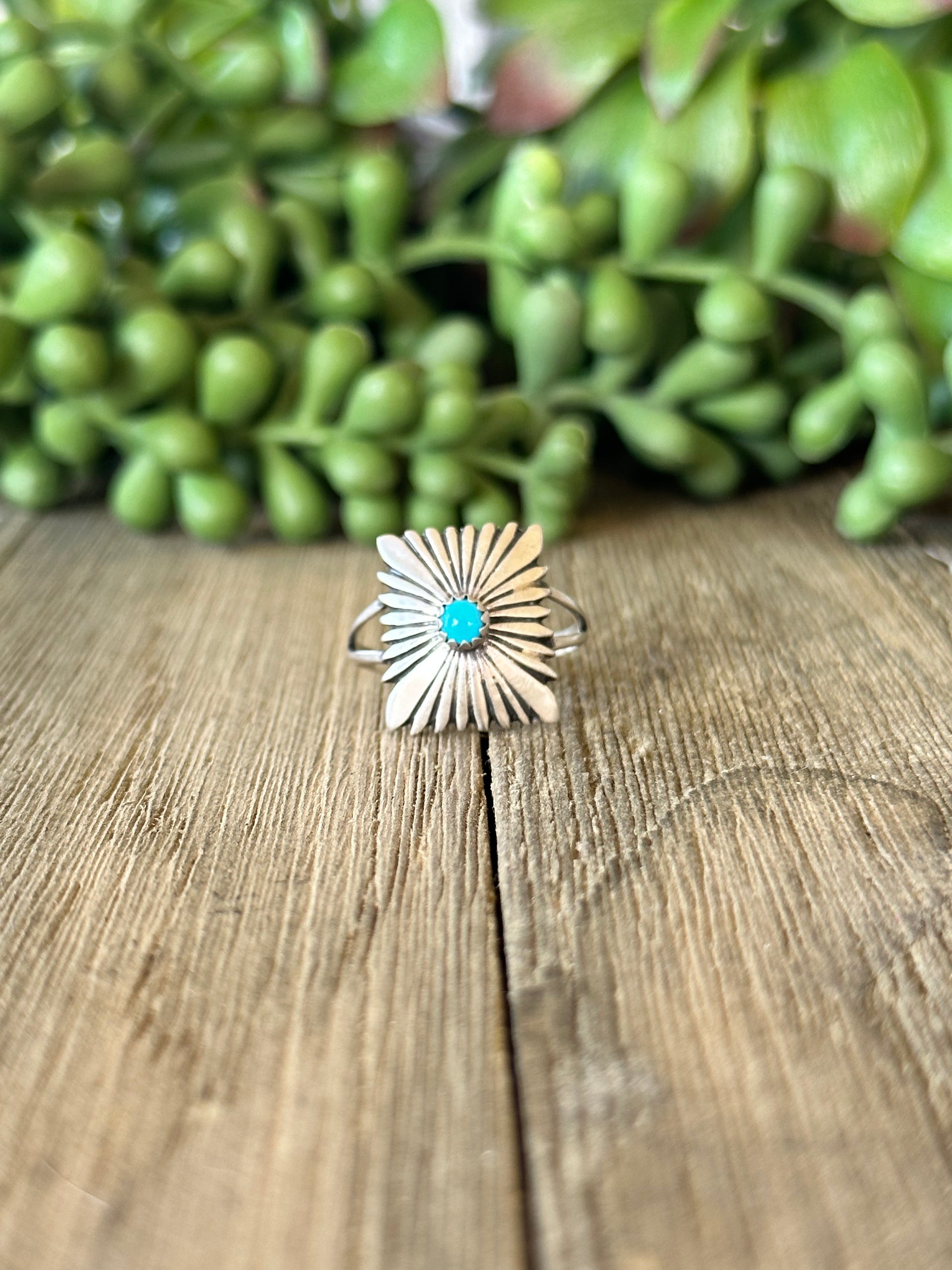 Navajo Made Turquoise & Sterling Silver Ring