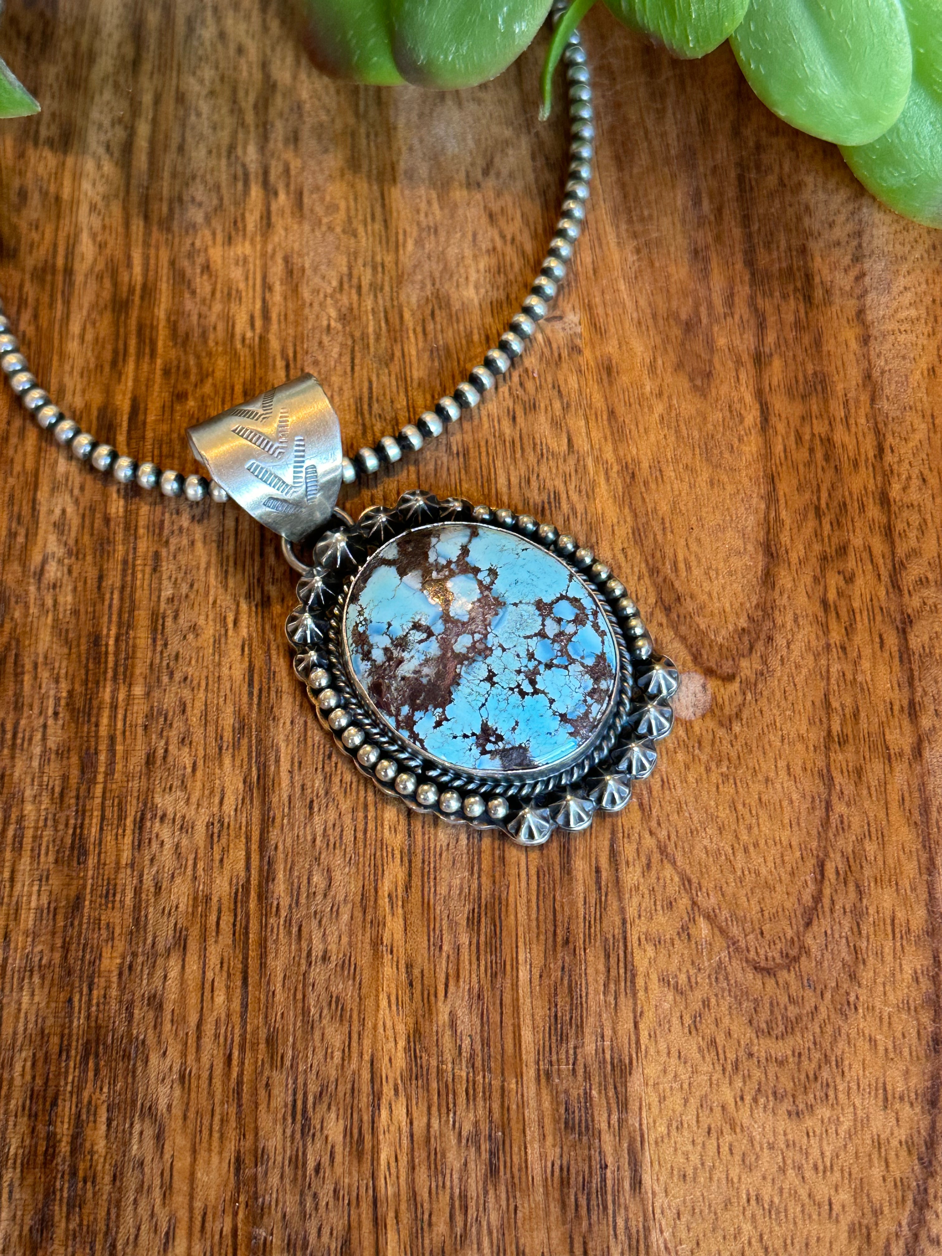 Greg Perry Golden Hills Turquoise & Sterling Silver Pendant