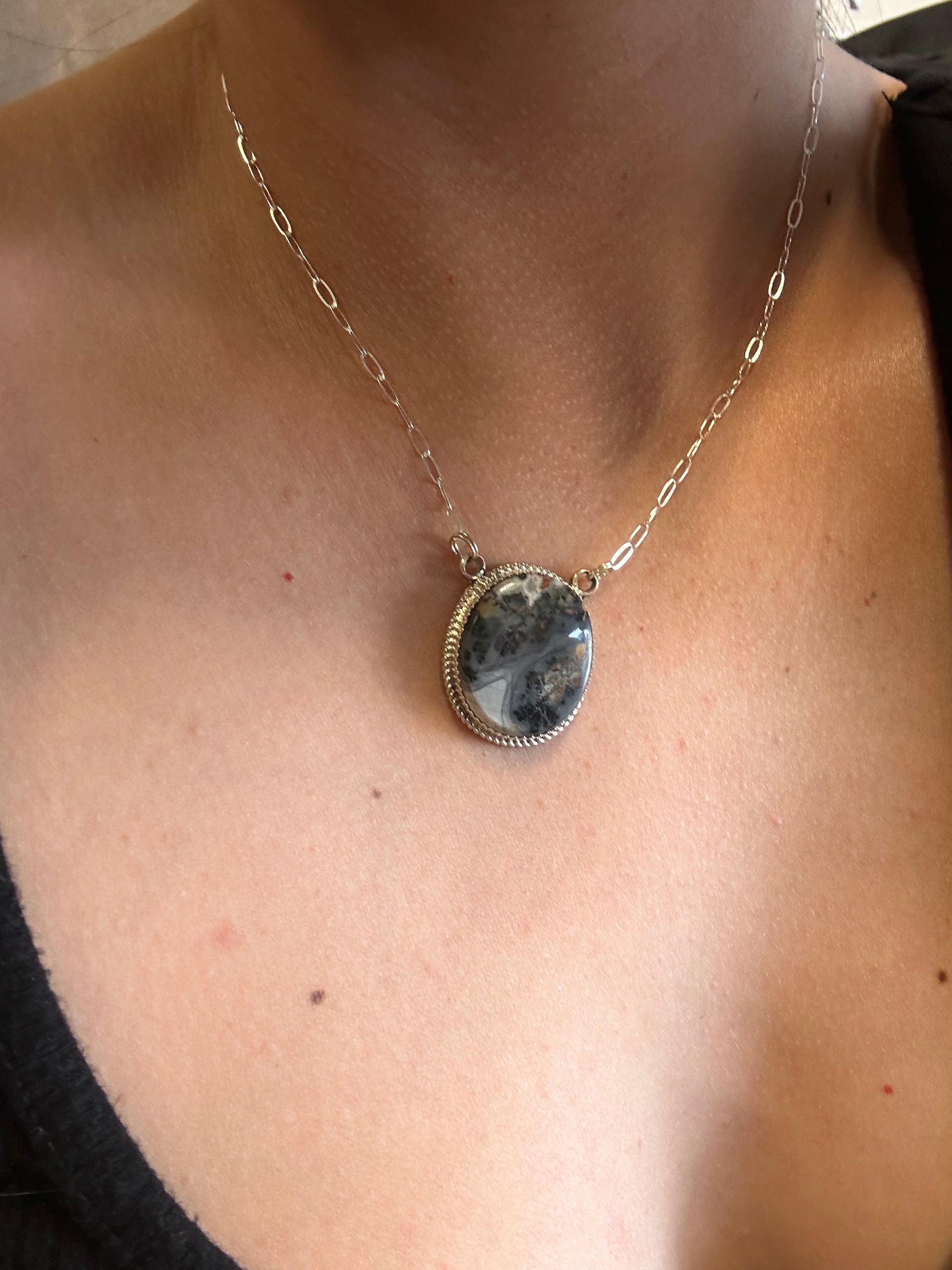 Reda Galvan Maligano Jasper & Sterling Silver Necklace