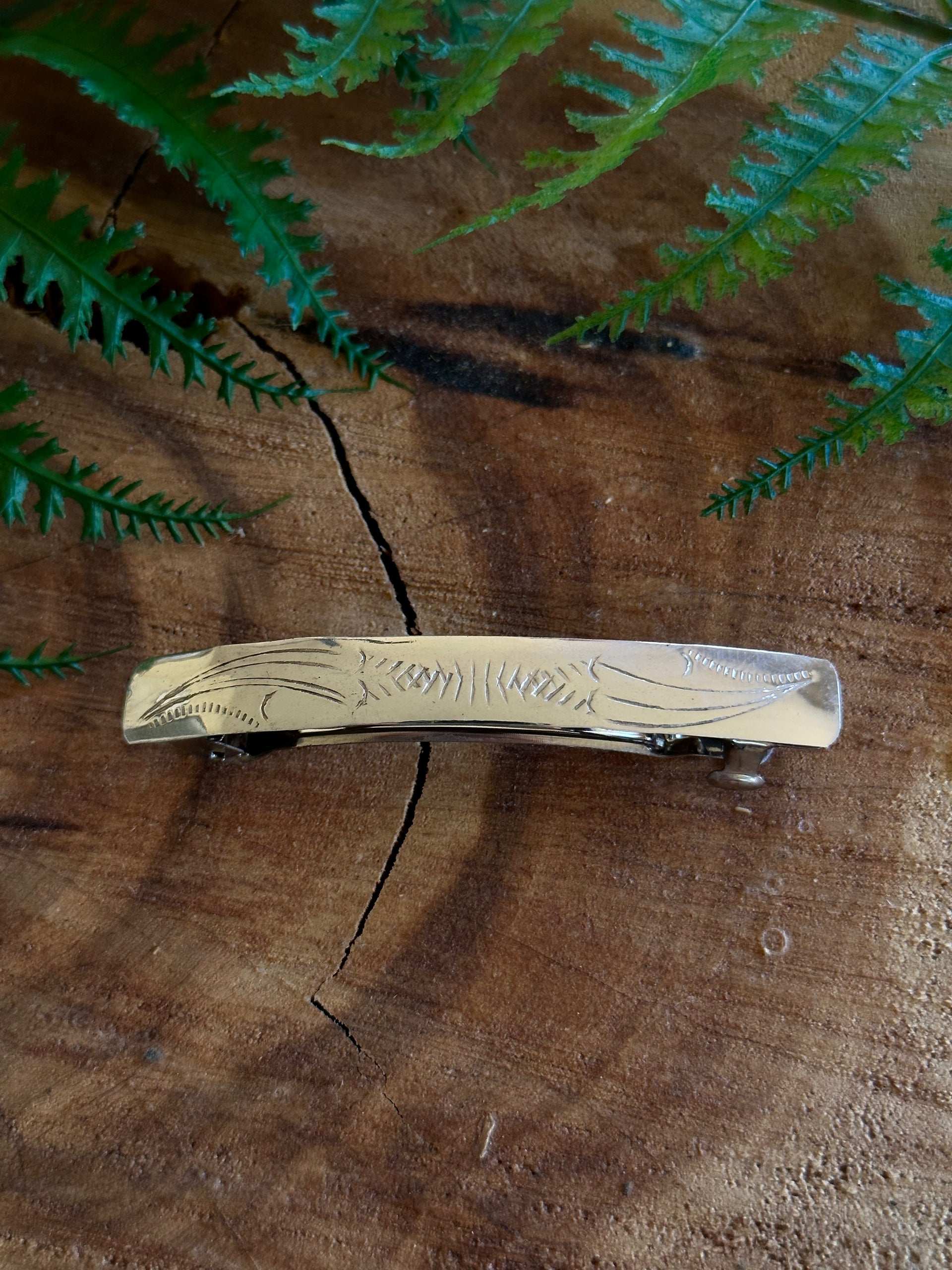 Navajo Made Sterling Silver Hair Barrette