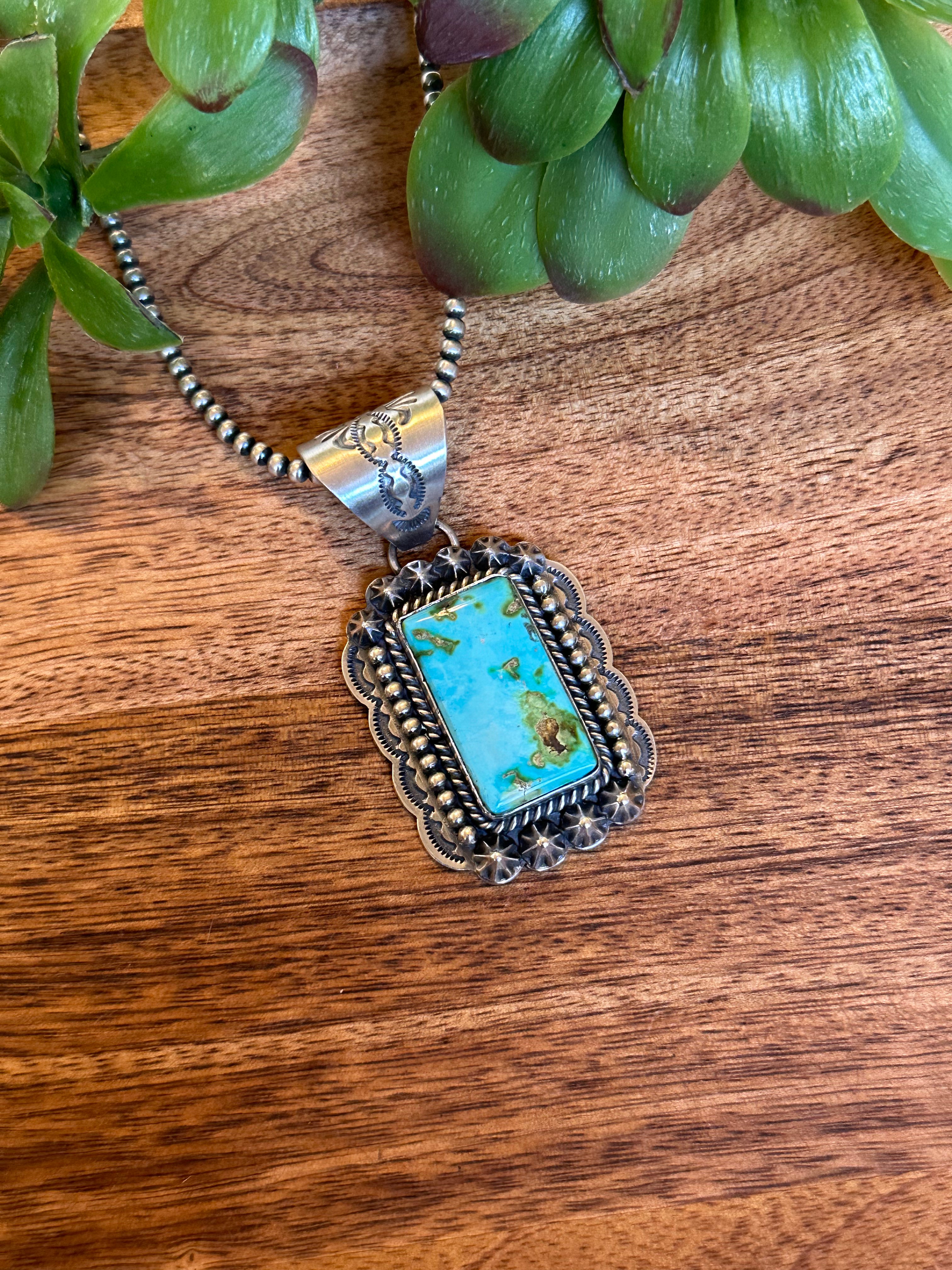 Greg Perry Sonoran Mountain Turquoise & Sterling Silver Pendant